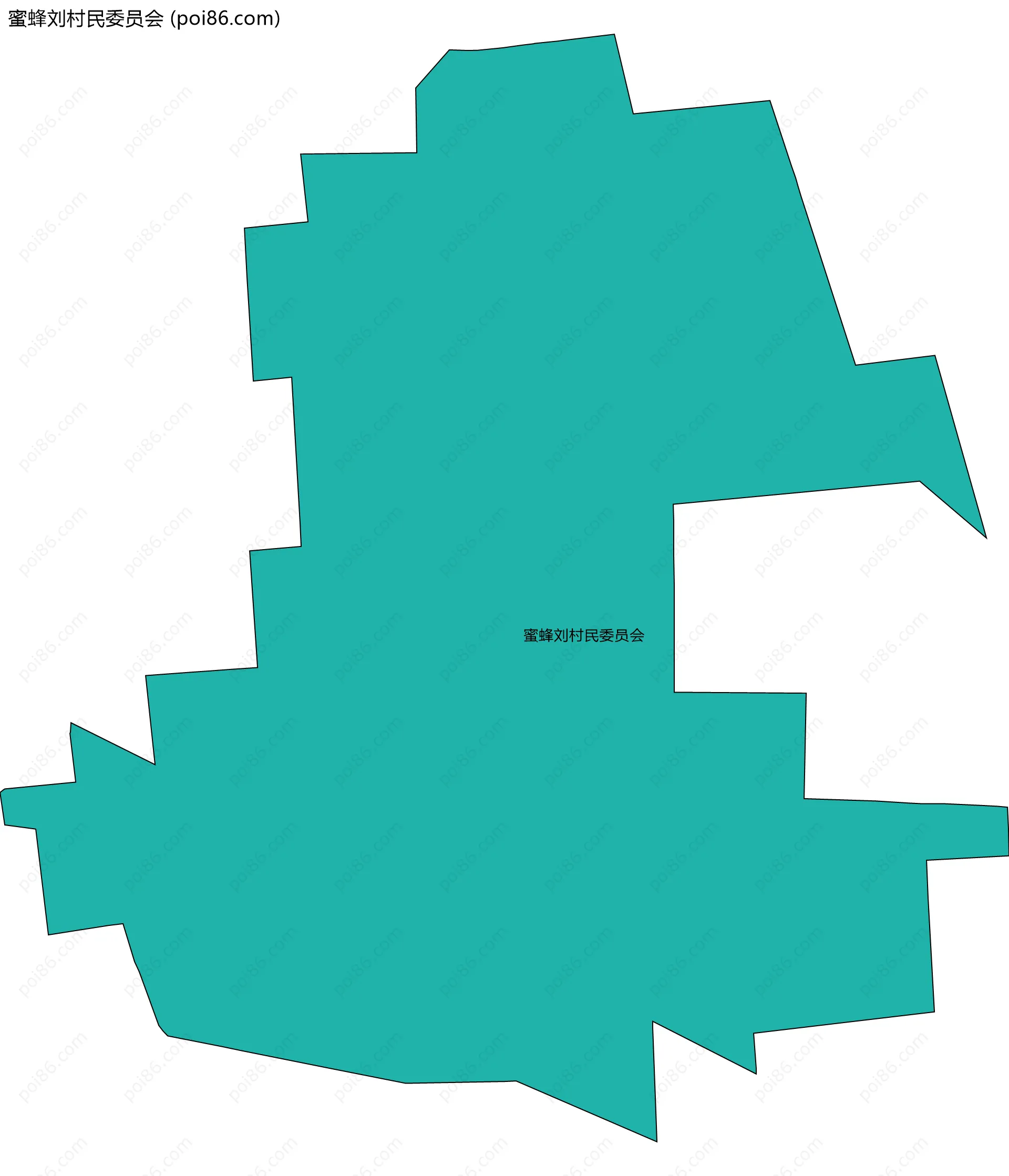 蜜蜂刘村民委员会边界地图