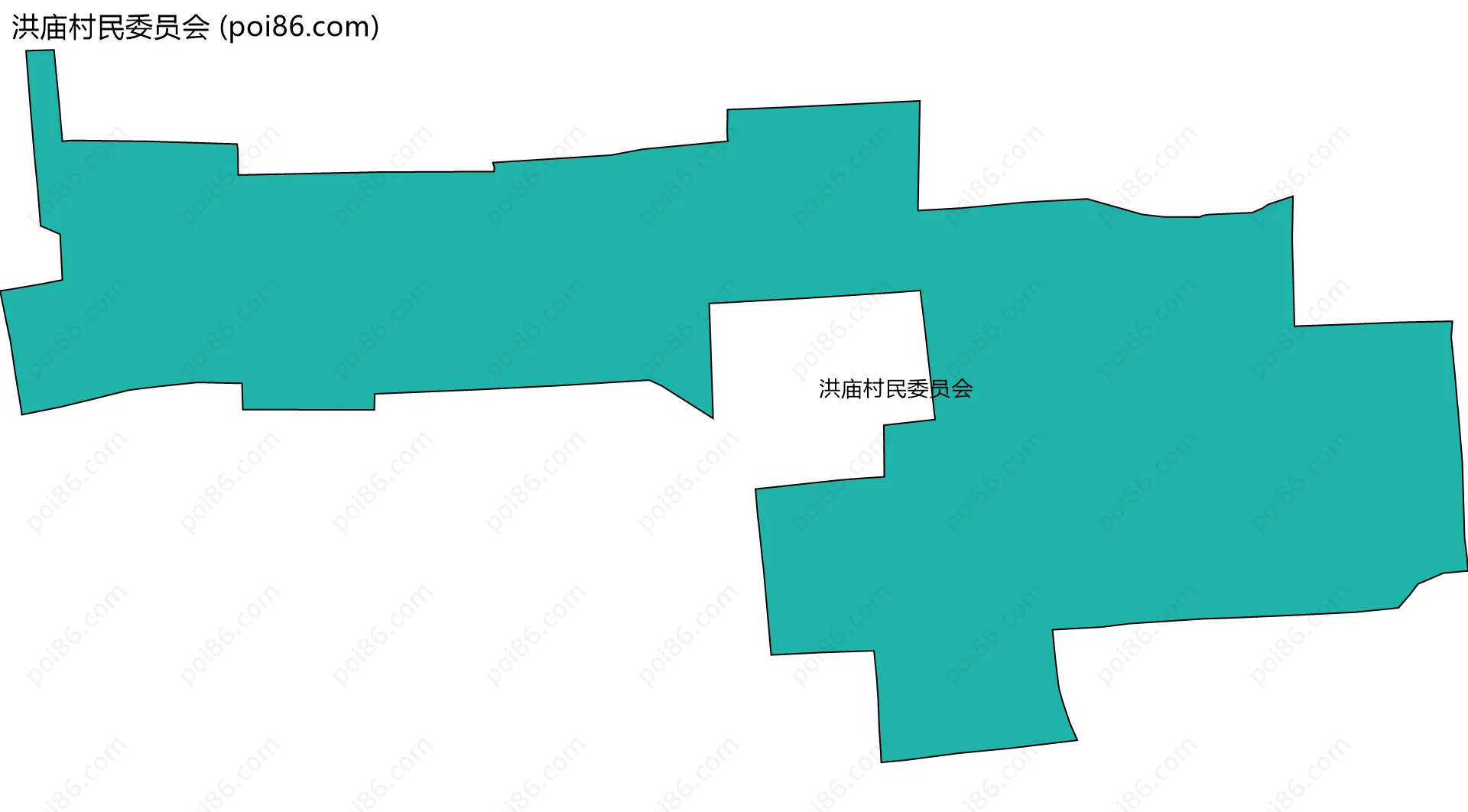 洪庙村民委员会边界地图