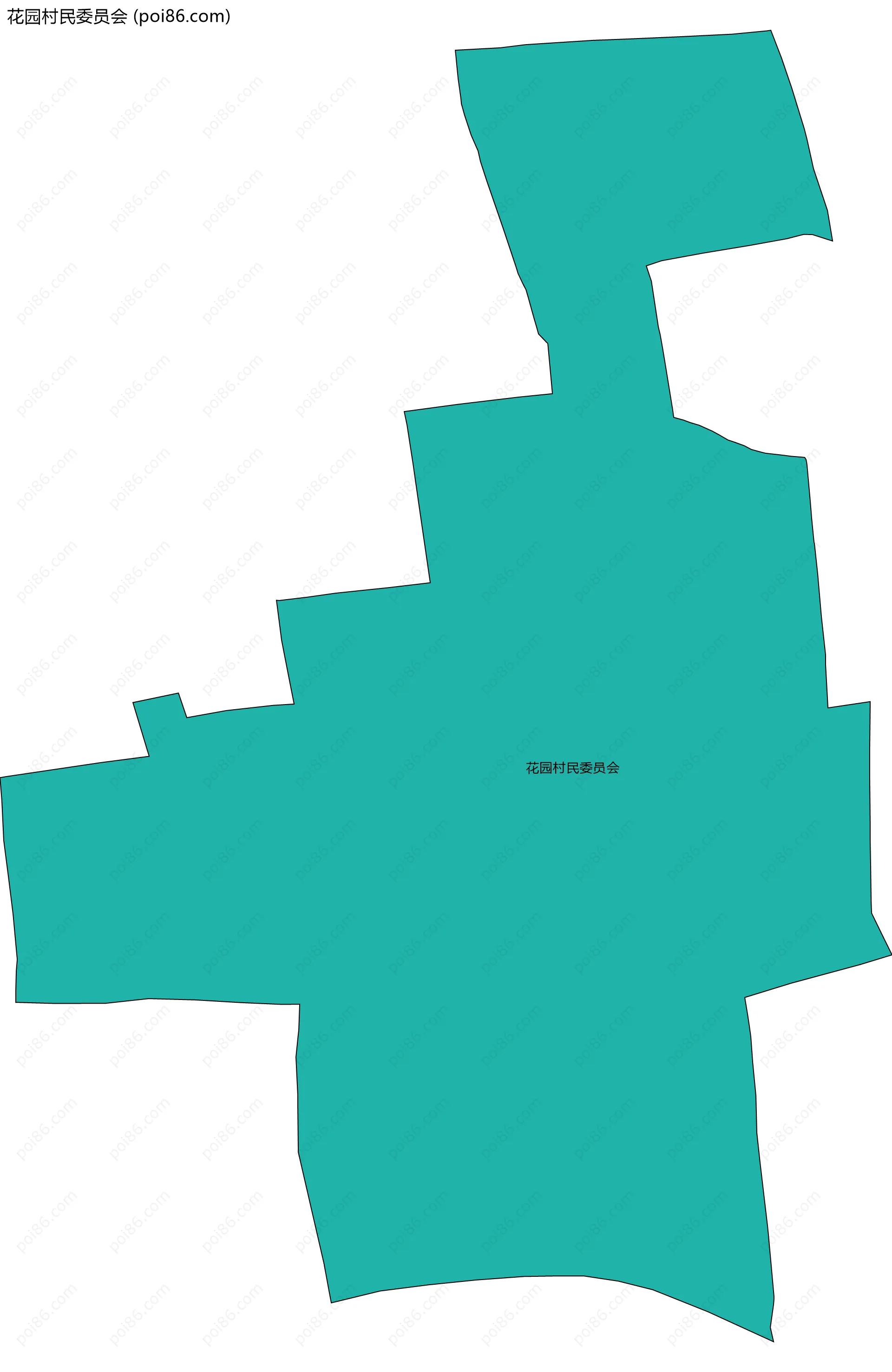 花园村民委员会边界地图