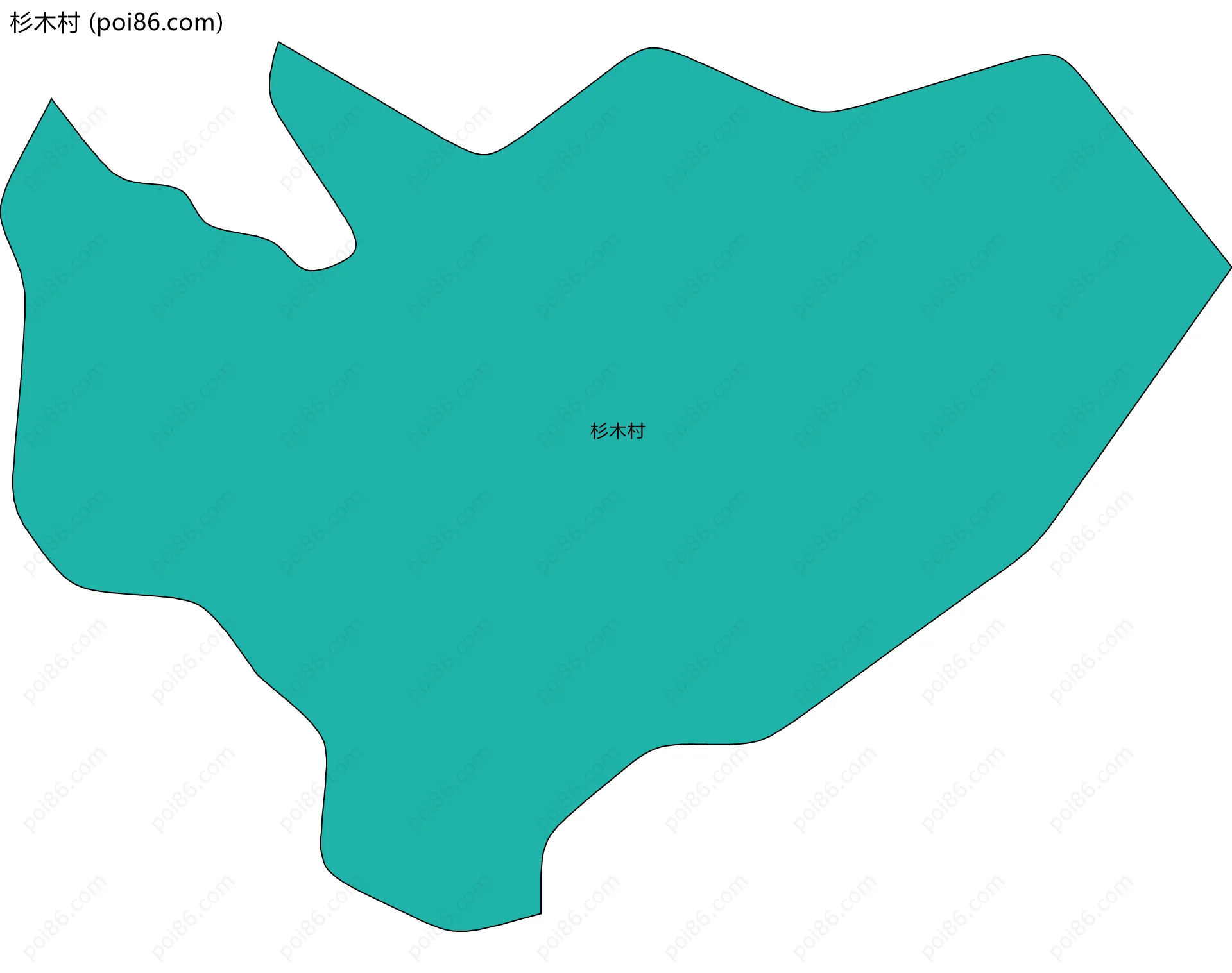 杉木村边界地图