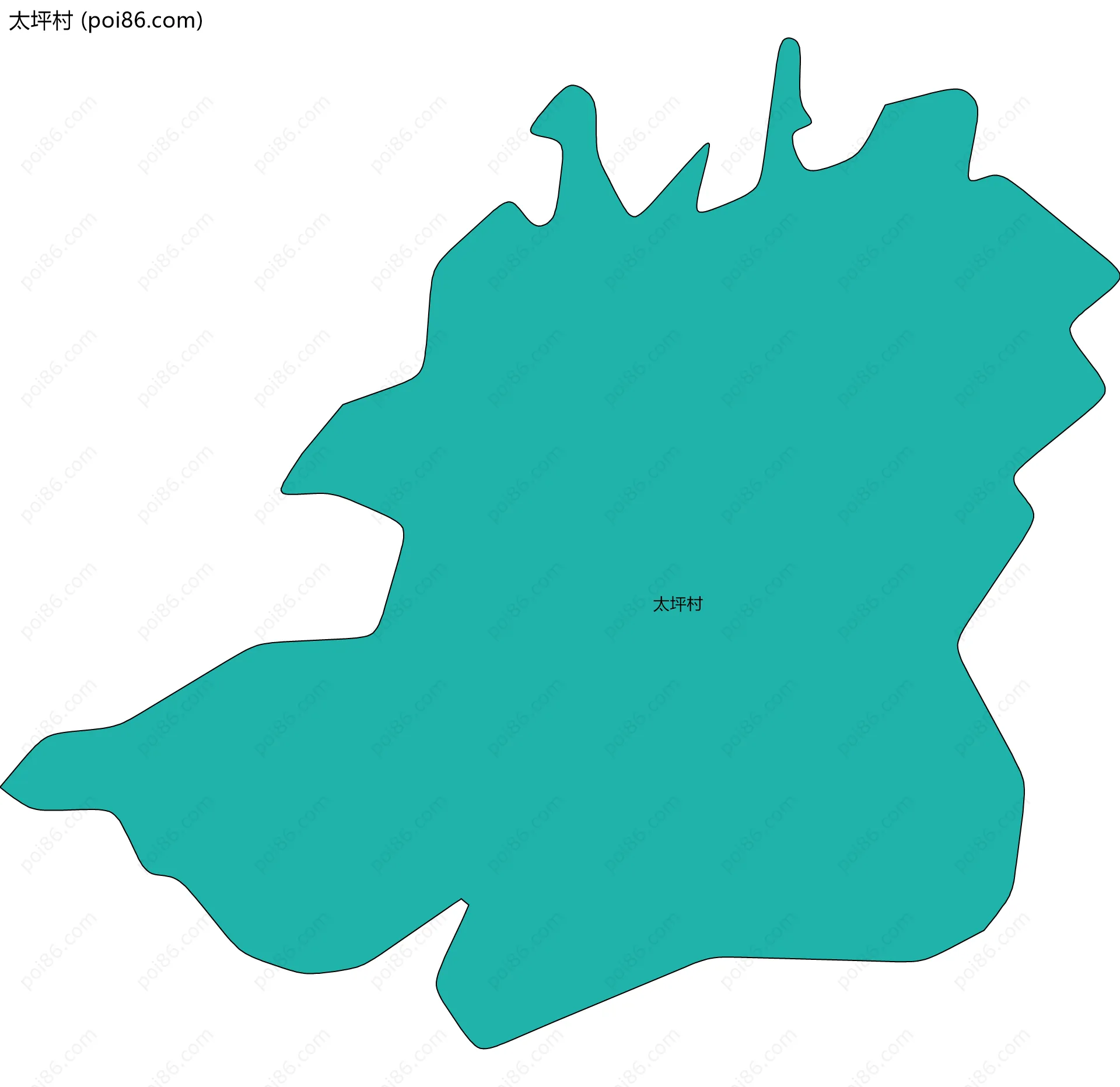 太坪村边界地图