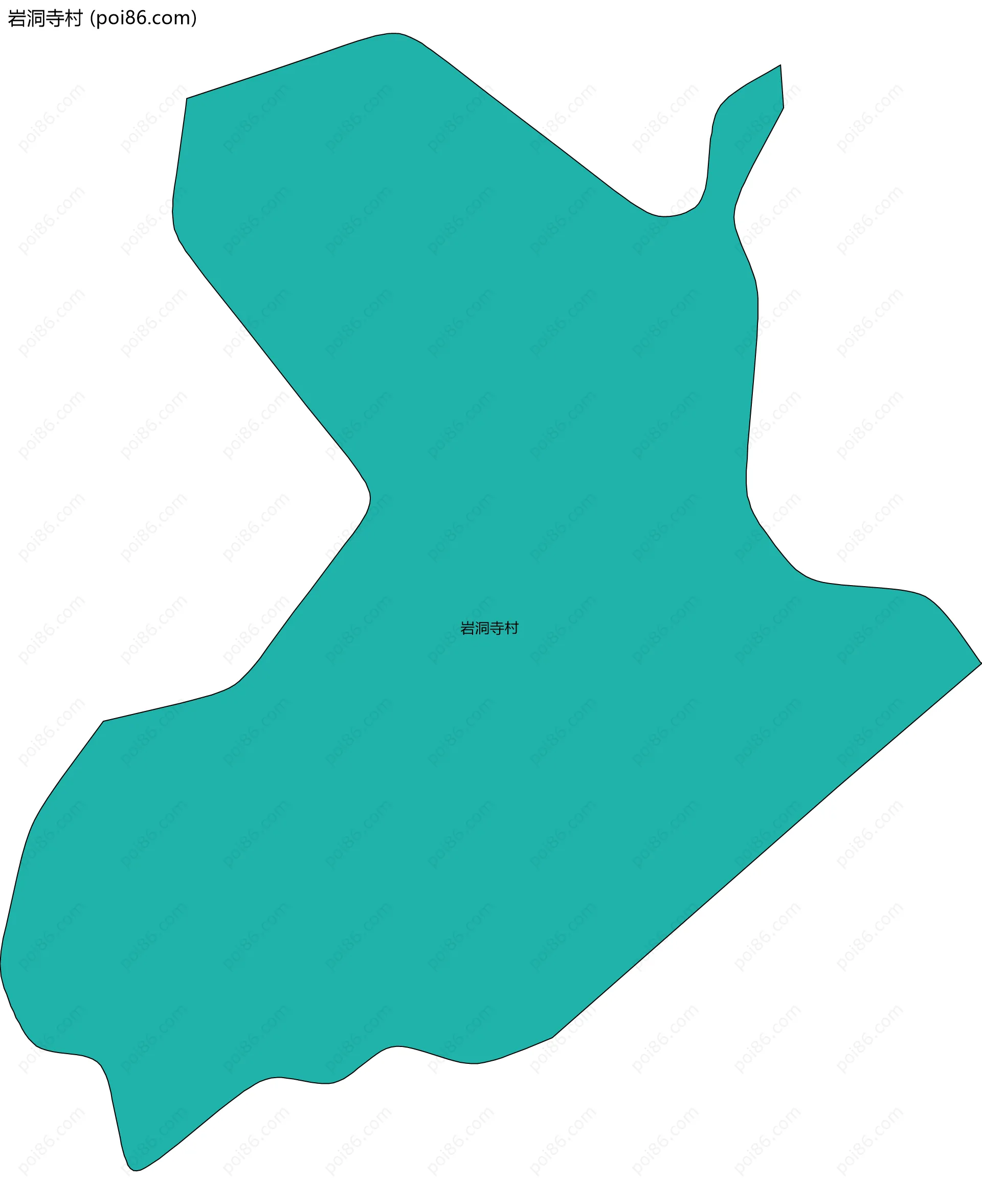 岩洞寺村边界地图