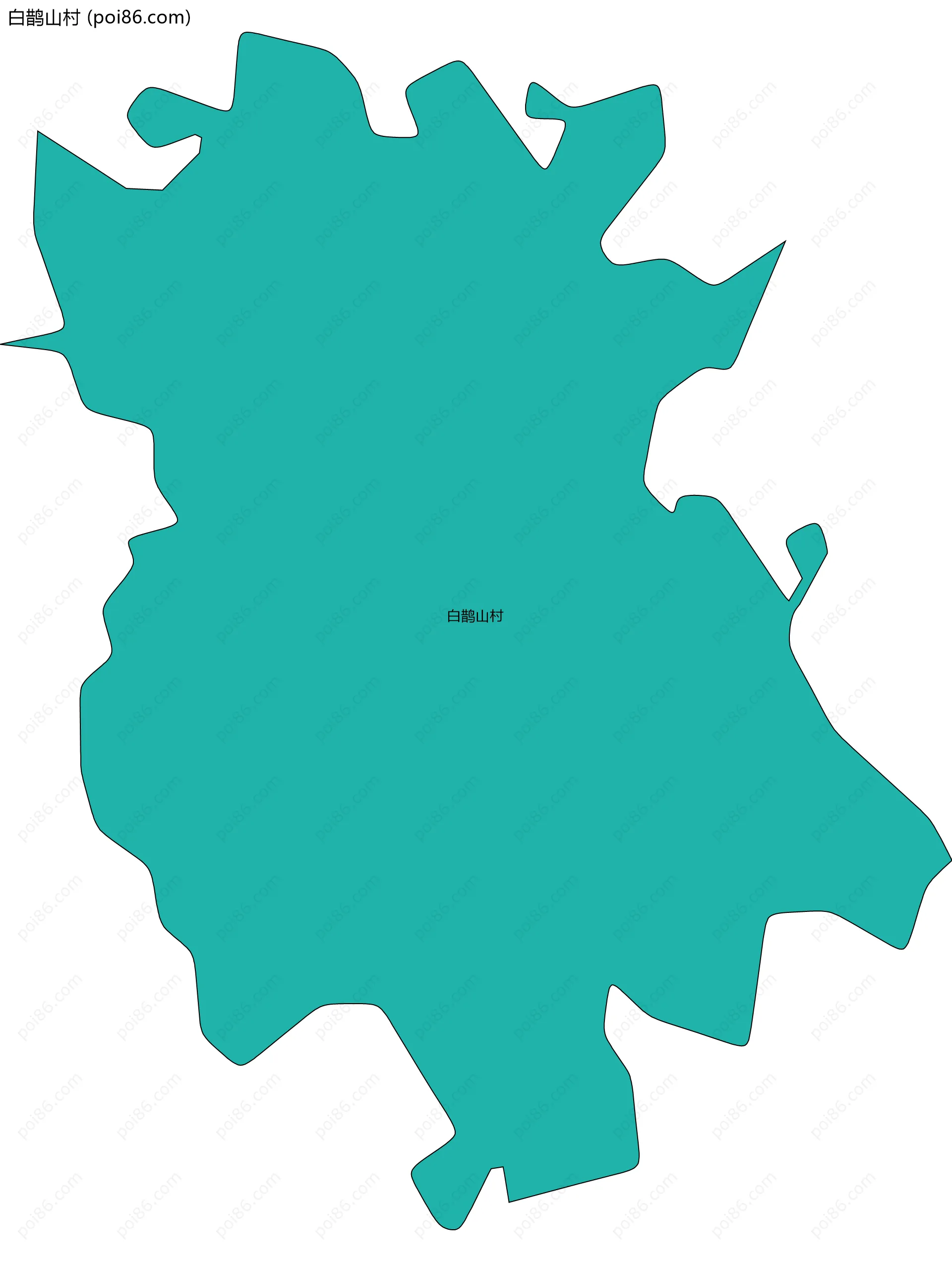 白鹊山村边界地图