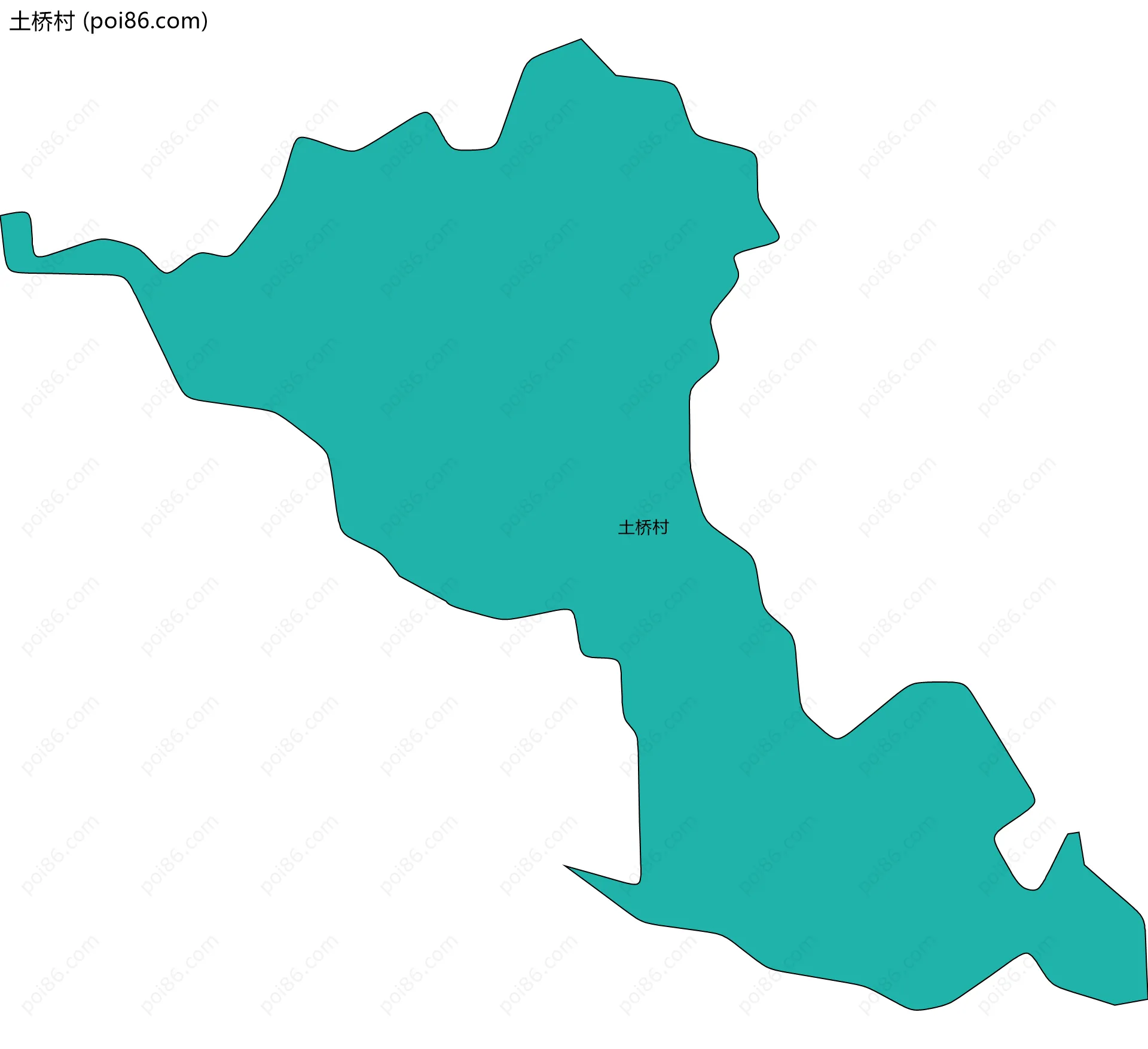 土桥村边界地图