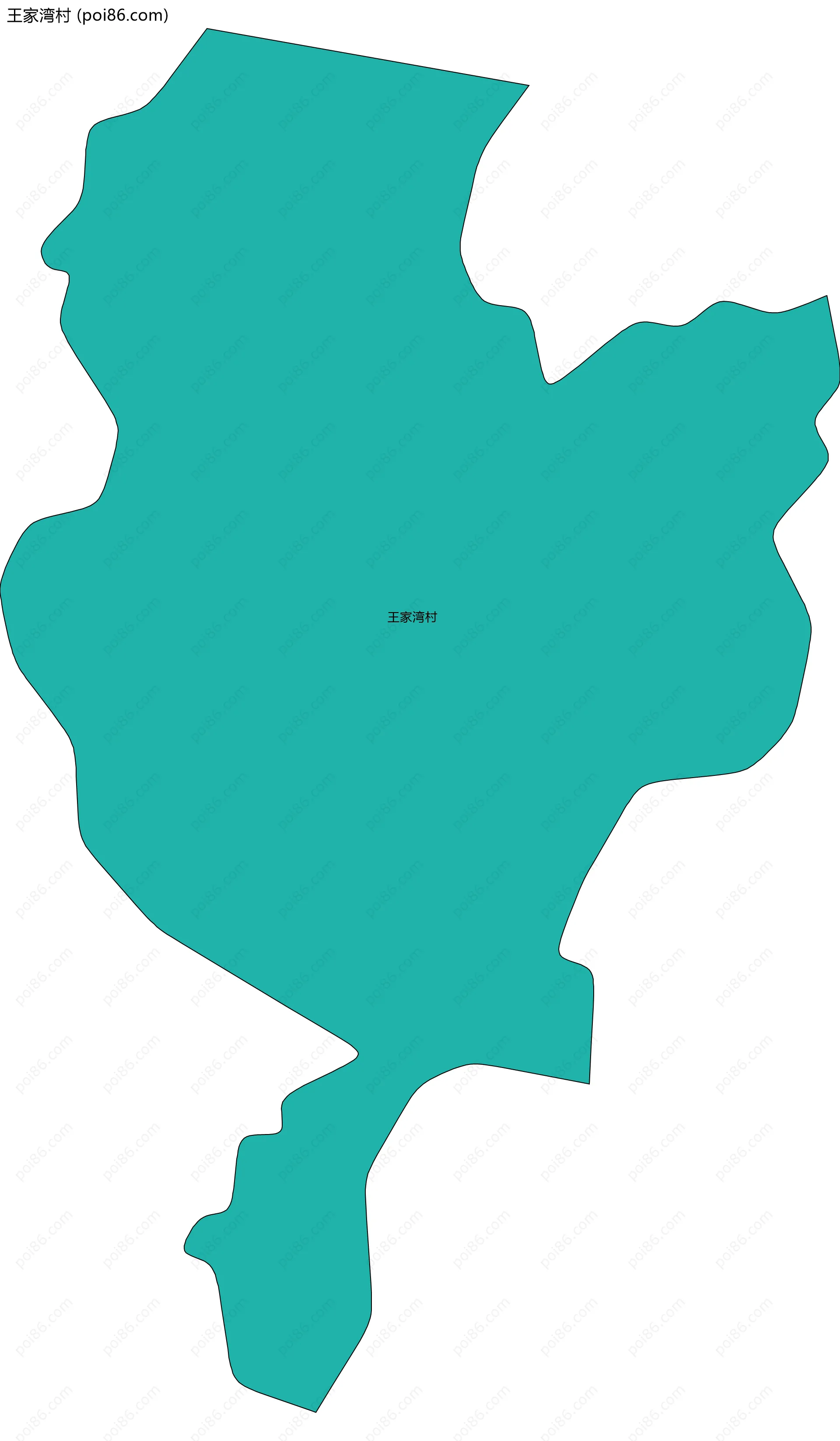 王家湾村边界地图