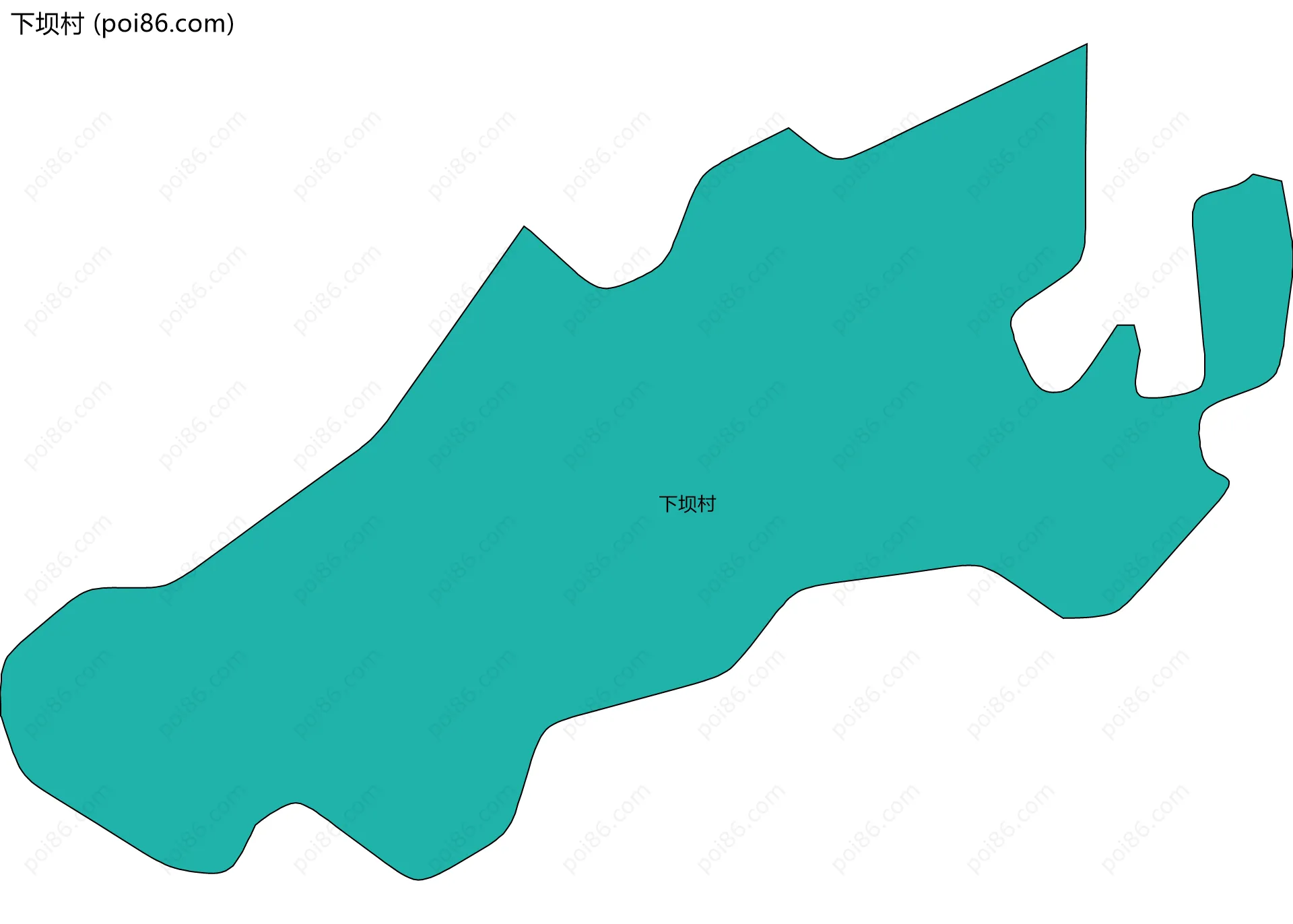 下坝村边界地图