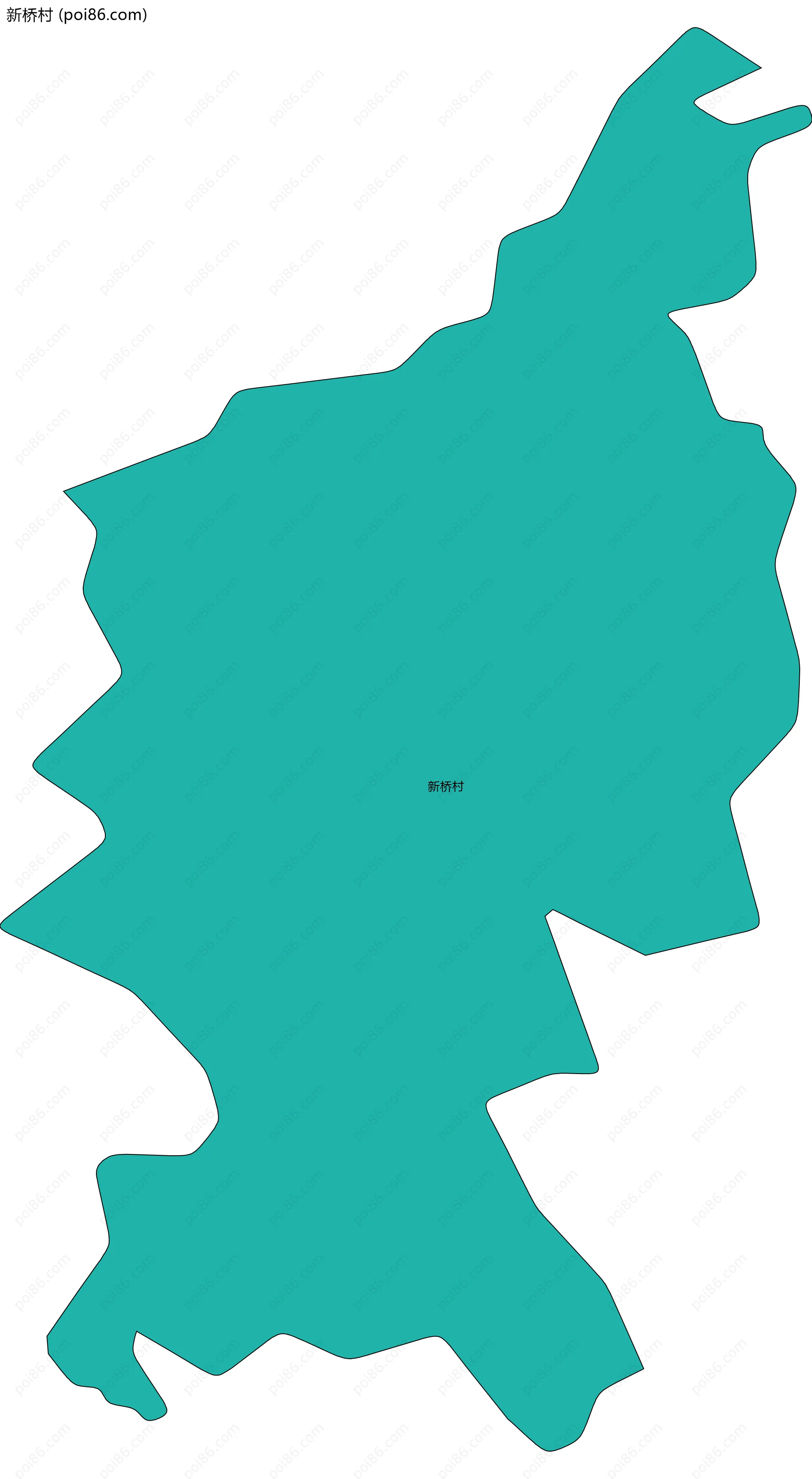 新桥村边界地图