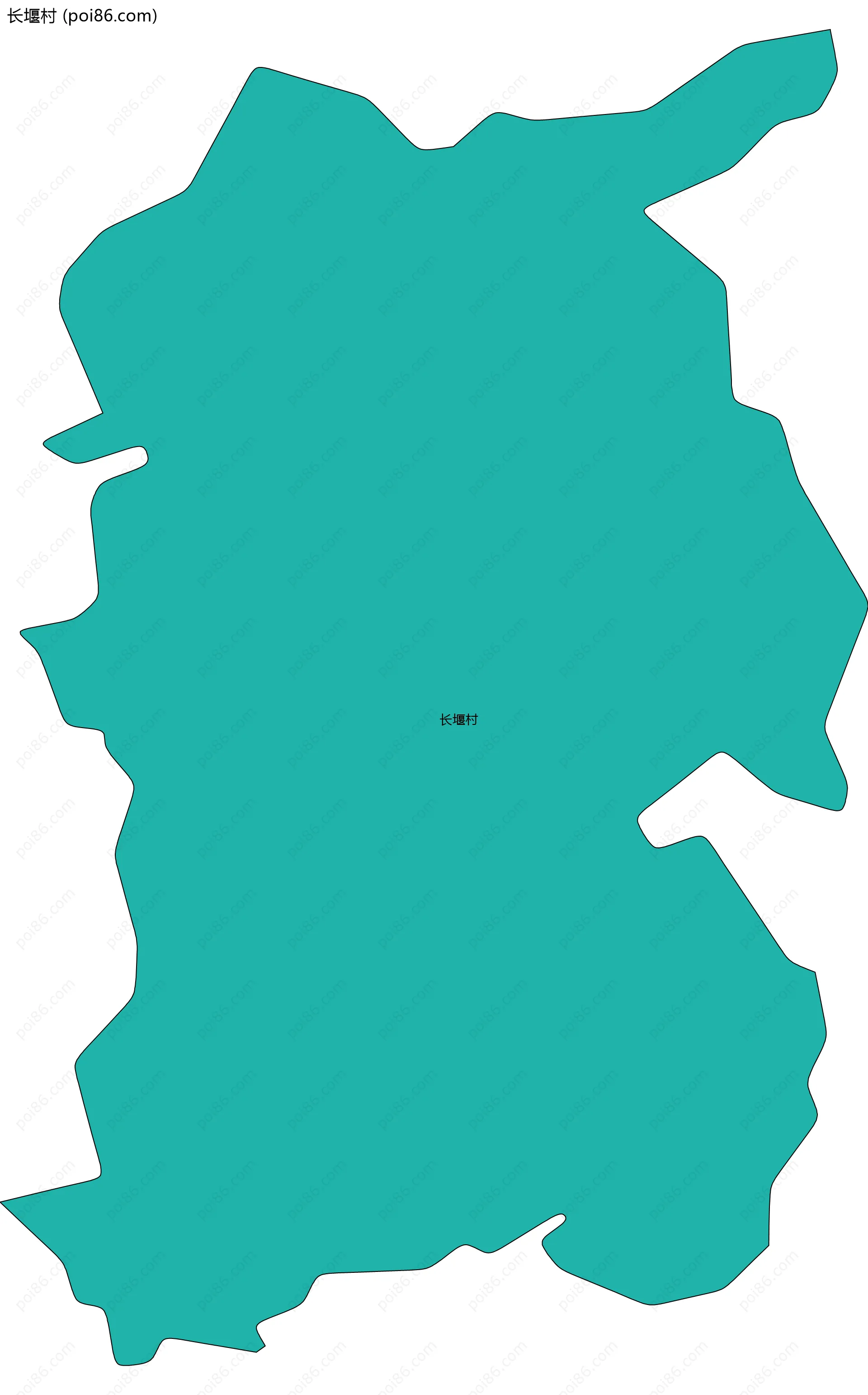 长堰村边界地图