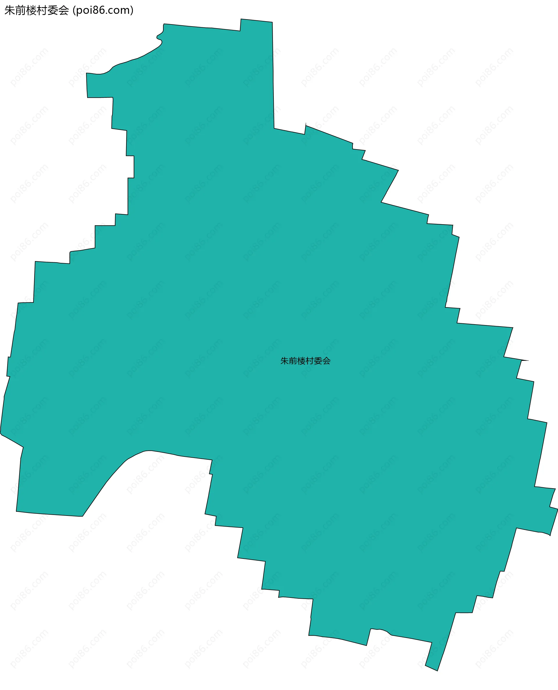 朱前楼村委会边界地图