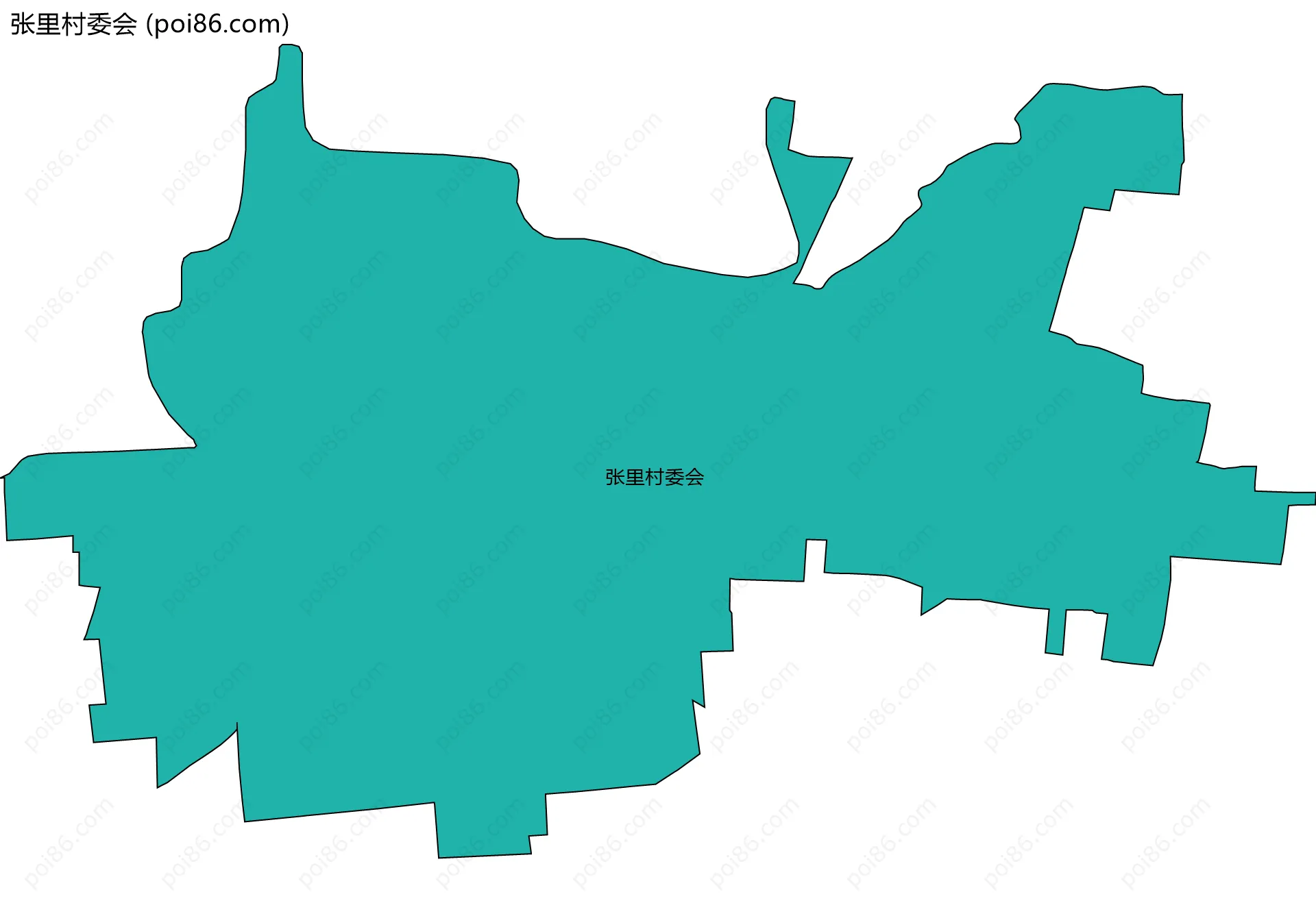 张里村委会边界地图