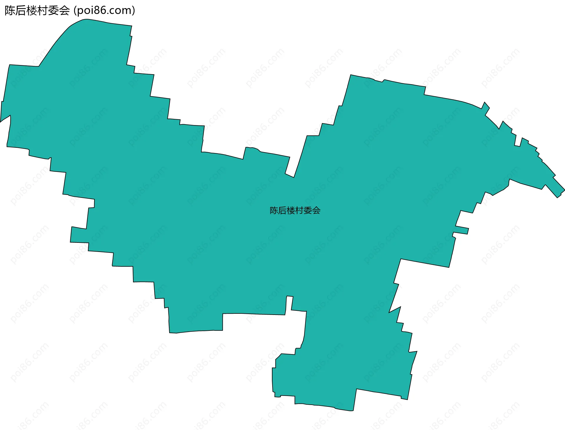 陈后楼村委会边界地图