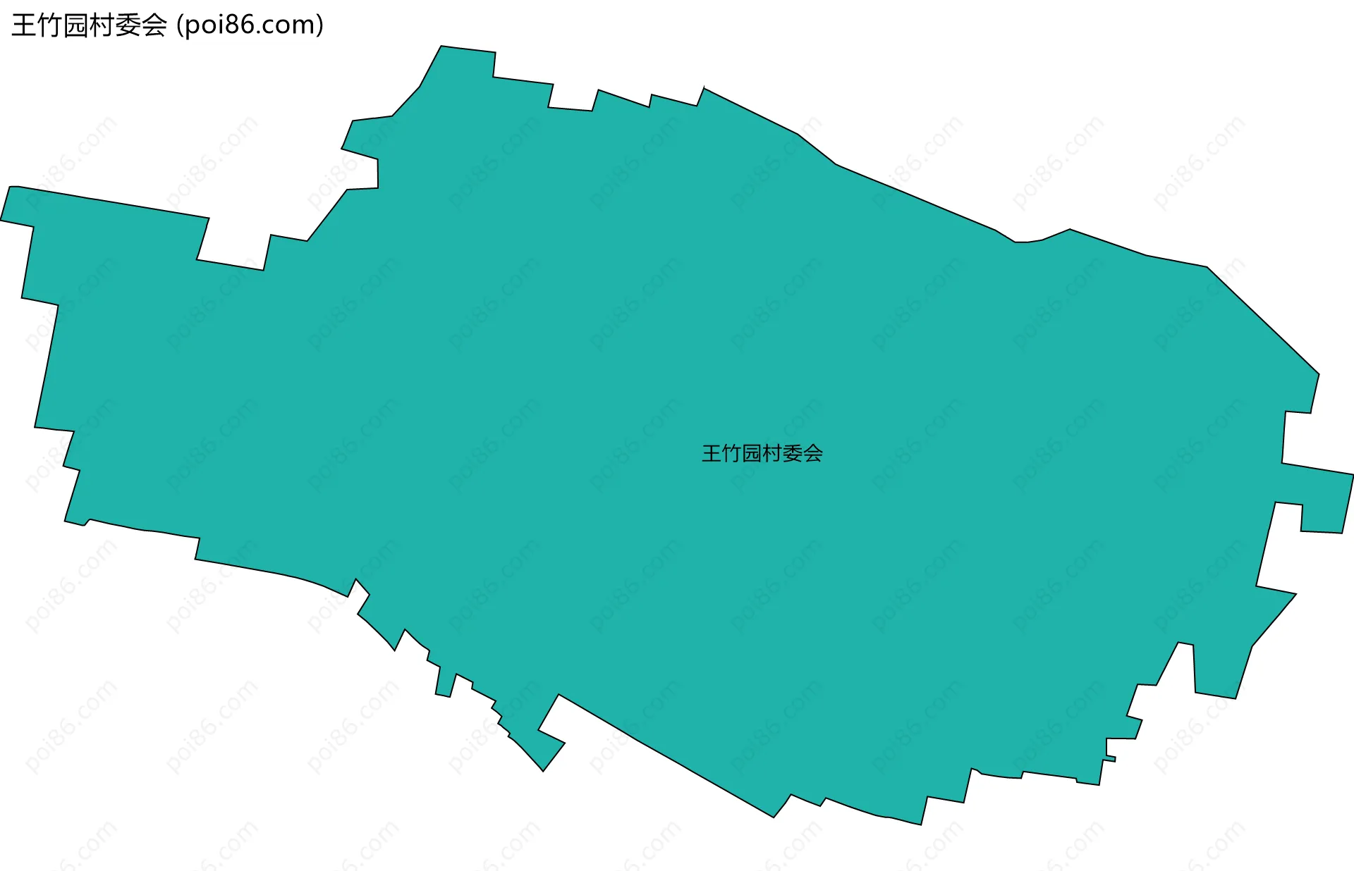 王竹园村委会边界地图