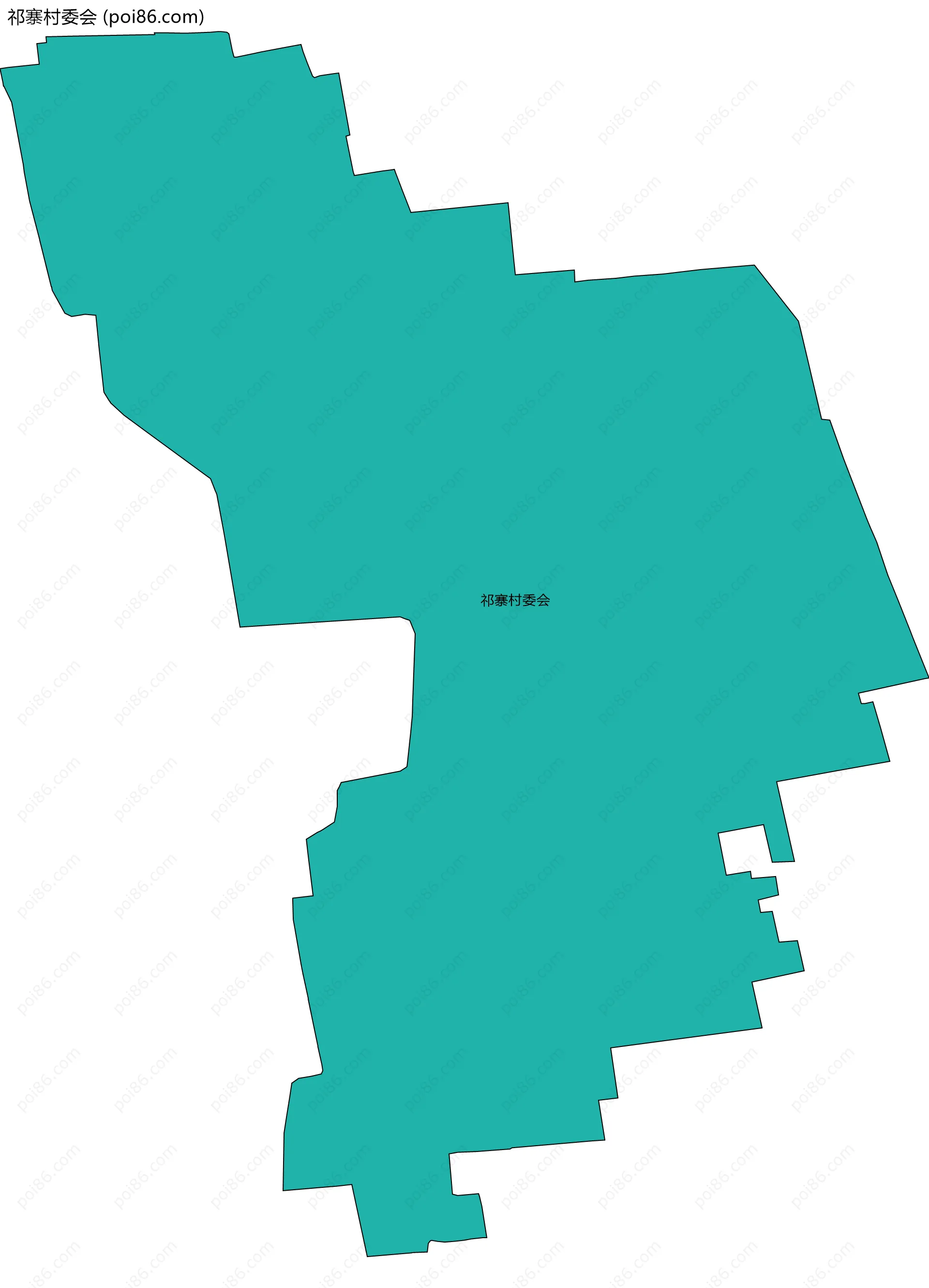 祁寨村委会边界地图
