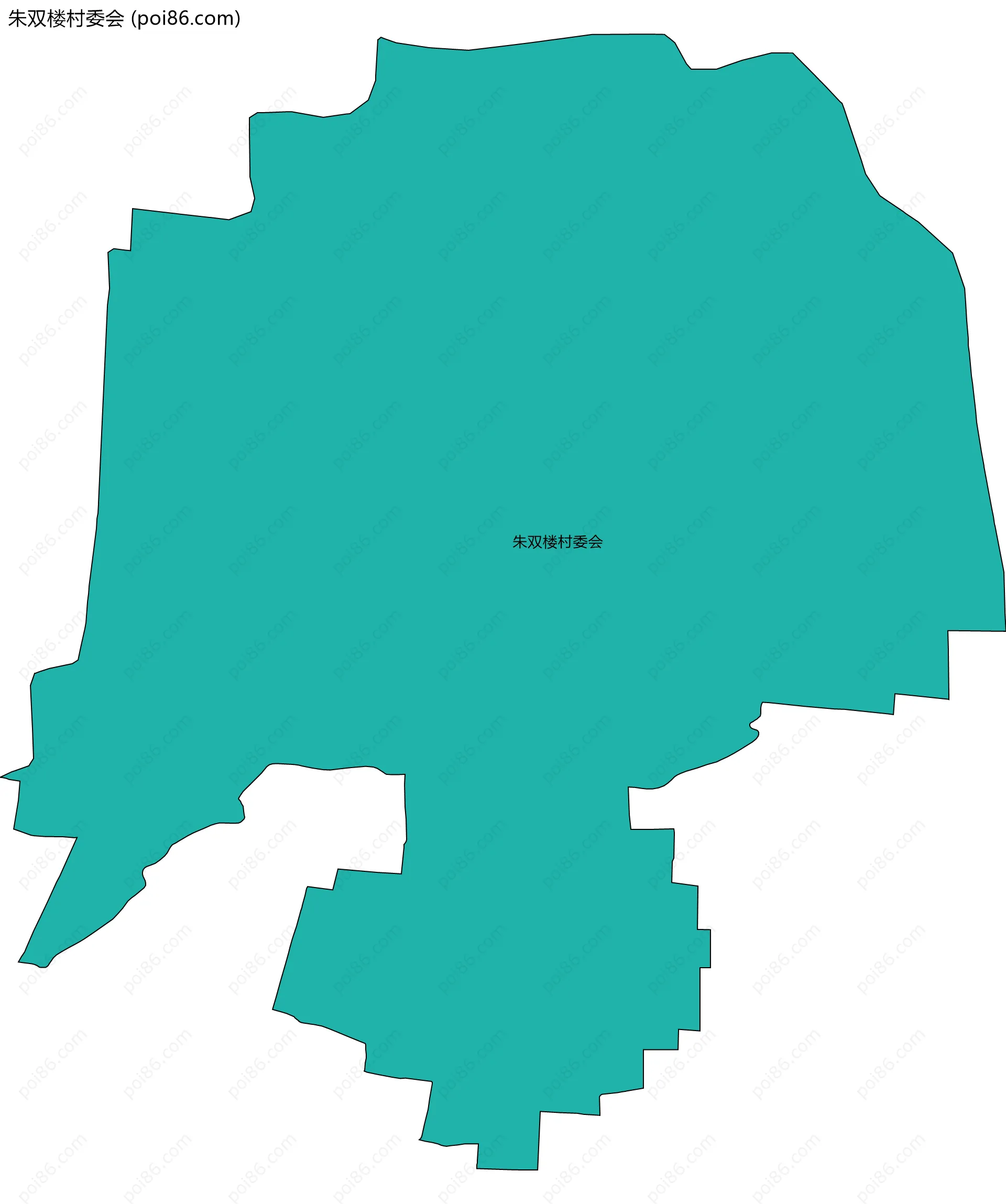 朱双楼村委会边界地图
