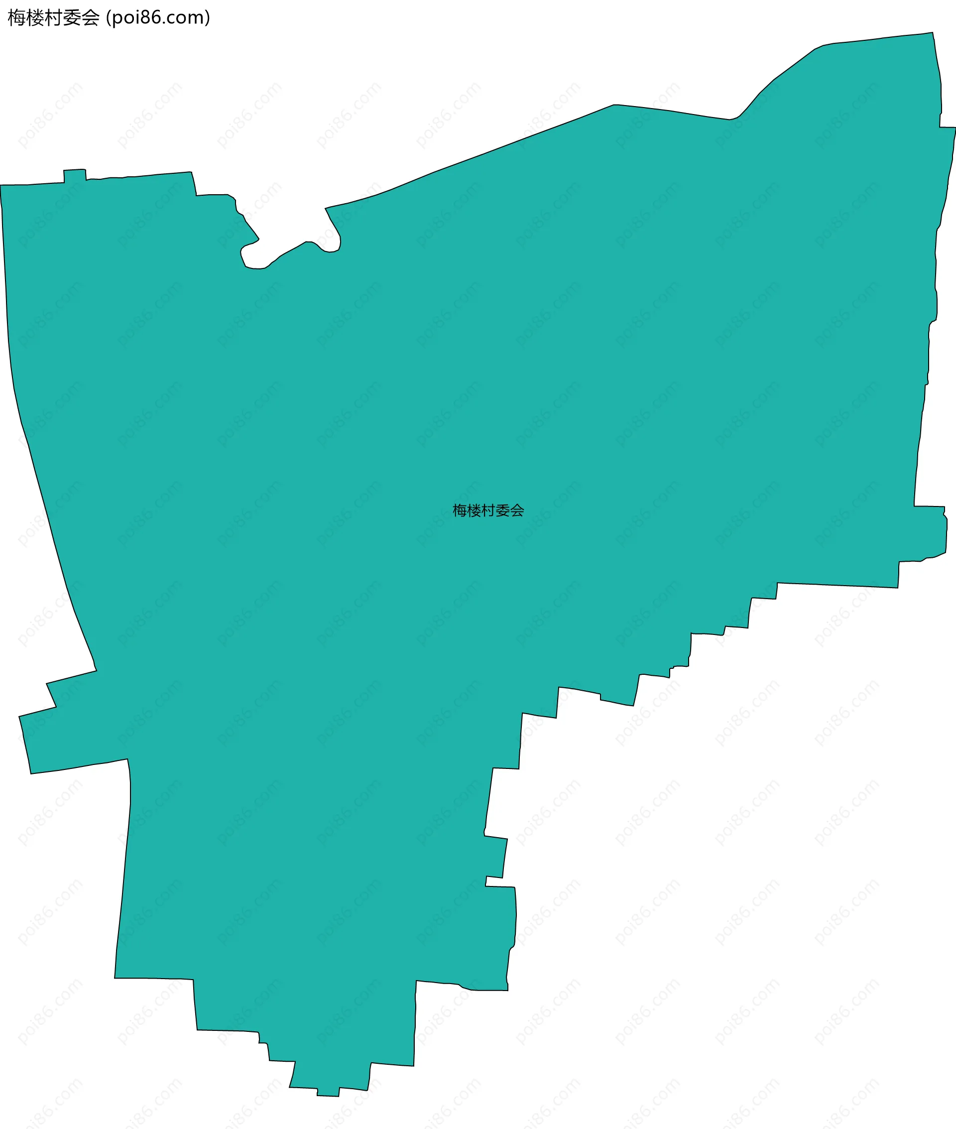 梅楼村委会边界地图