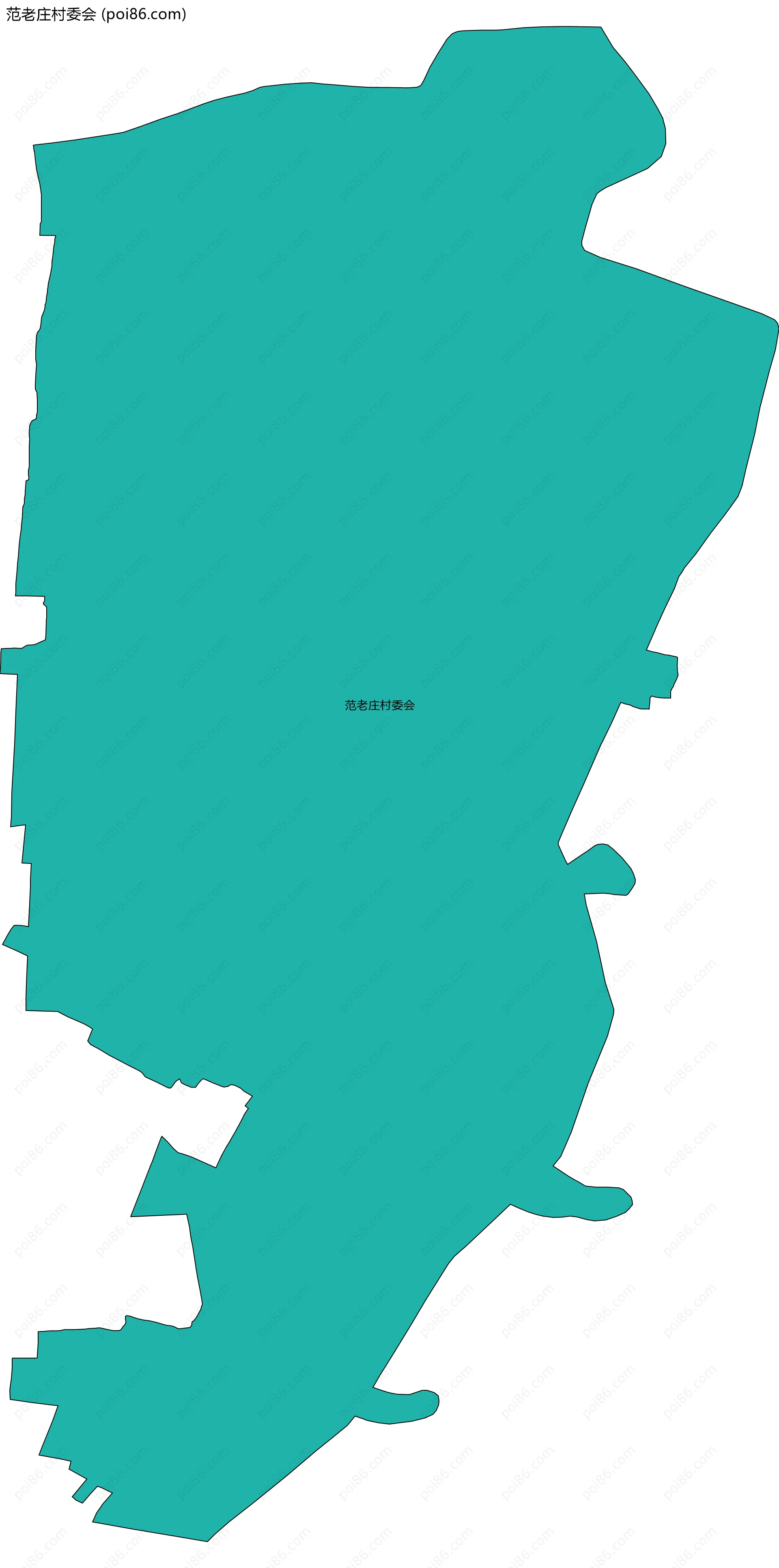 范老庄村委会边界地图