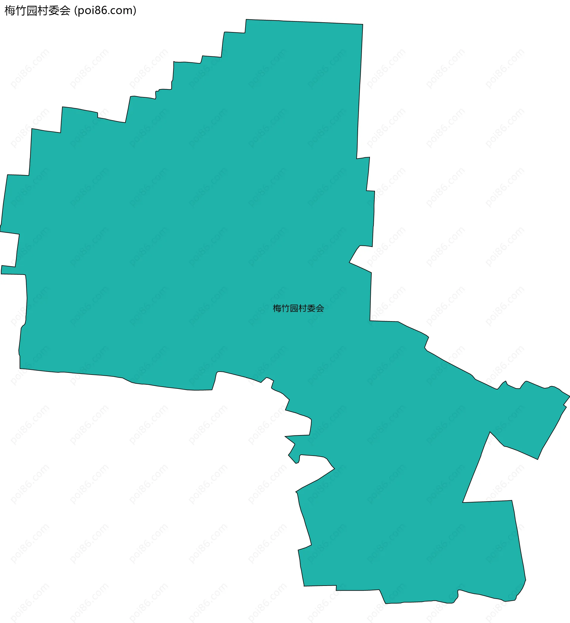 梅竹园村委会边界地图