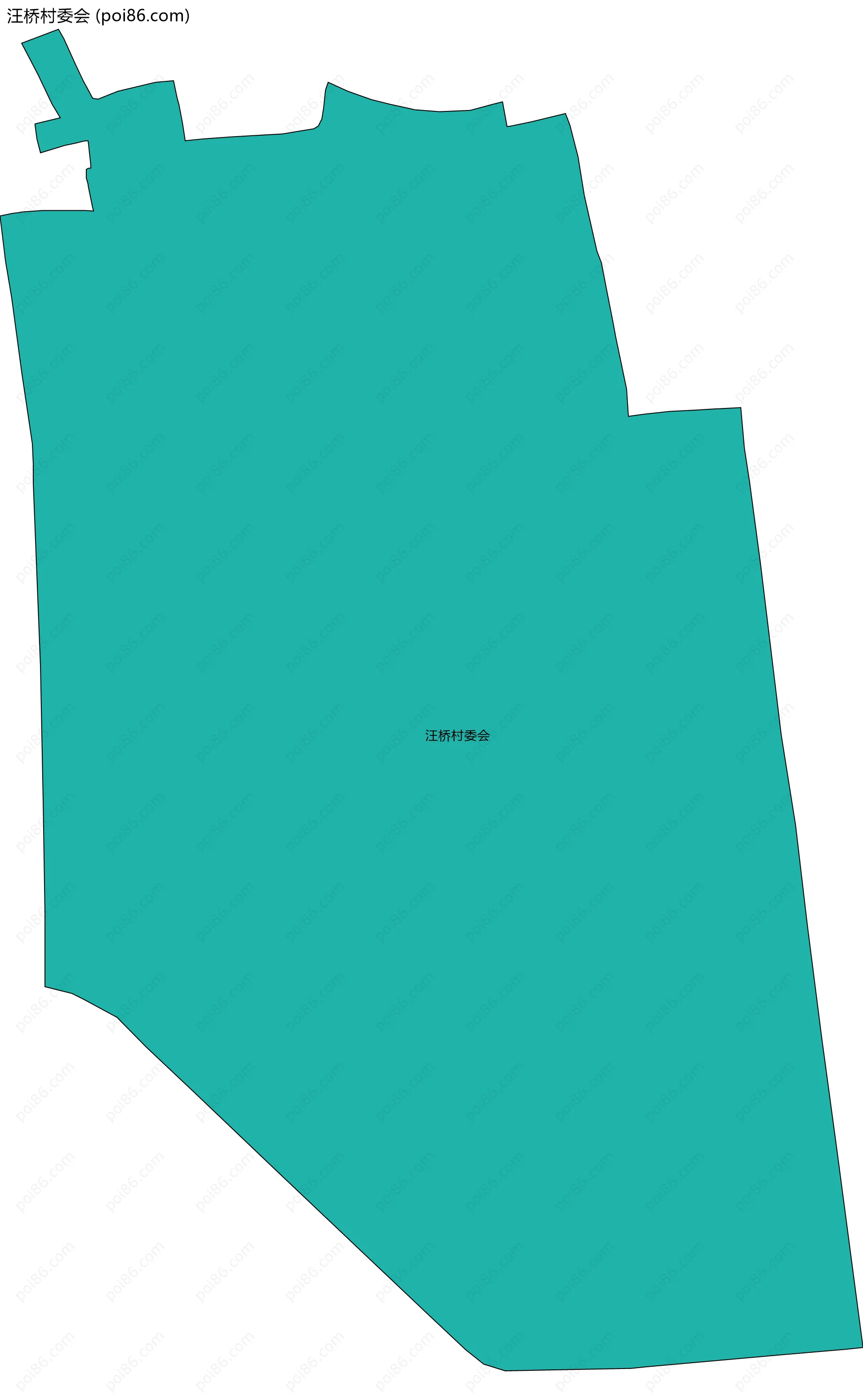 汪桥村委会边界地图