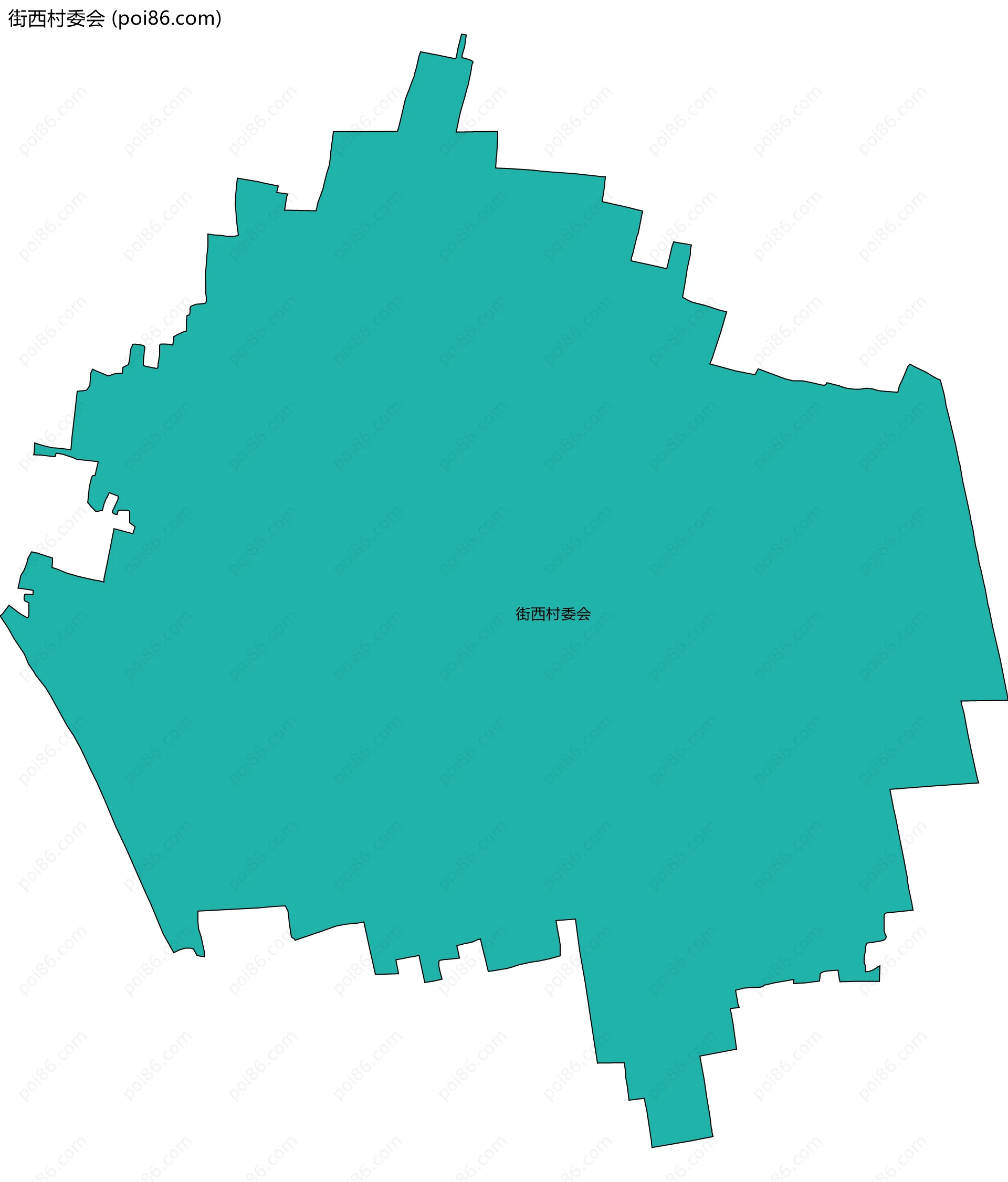 街西村委会边界地图