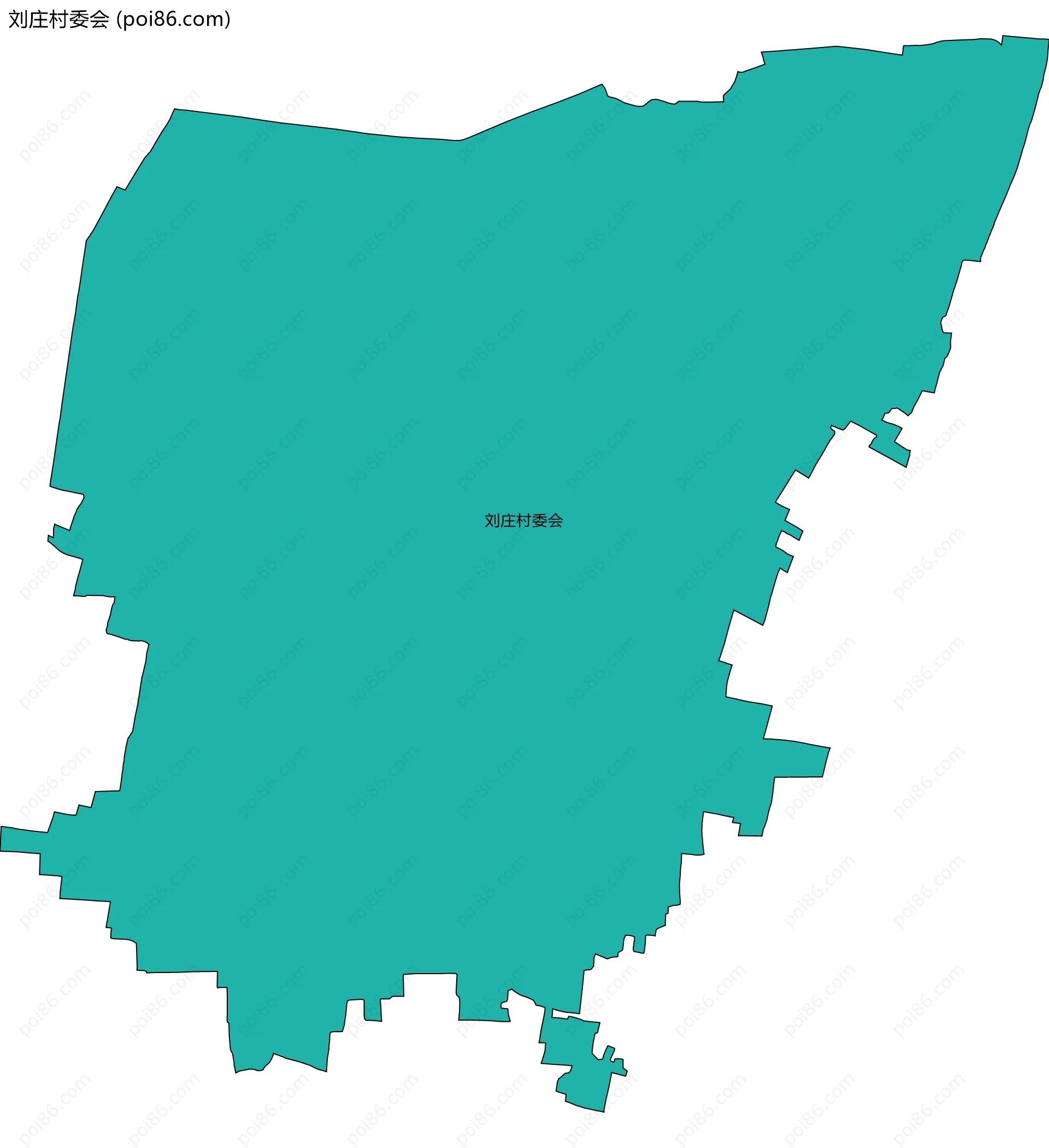 刘庄村委会边界地图