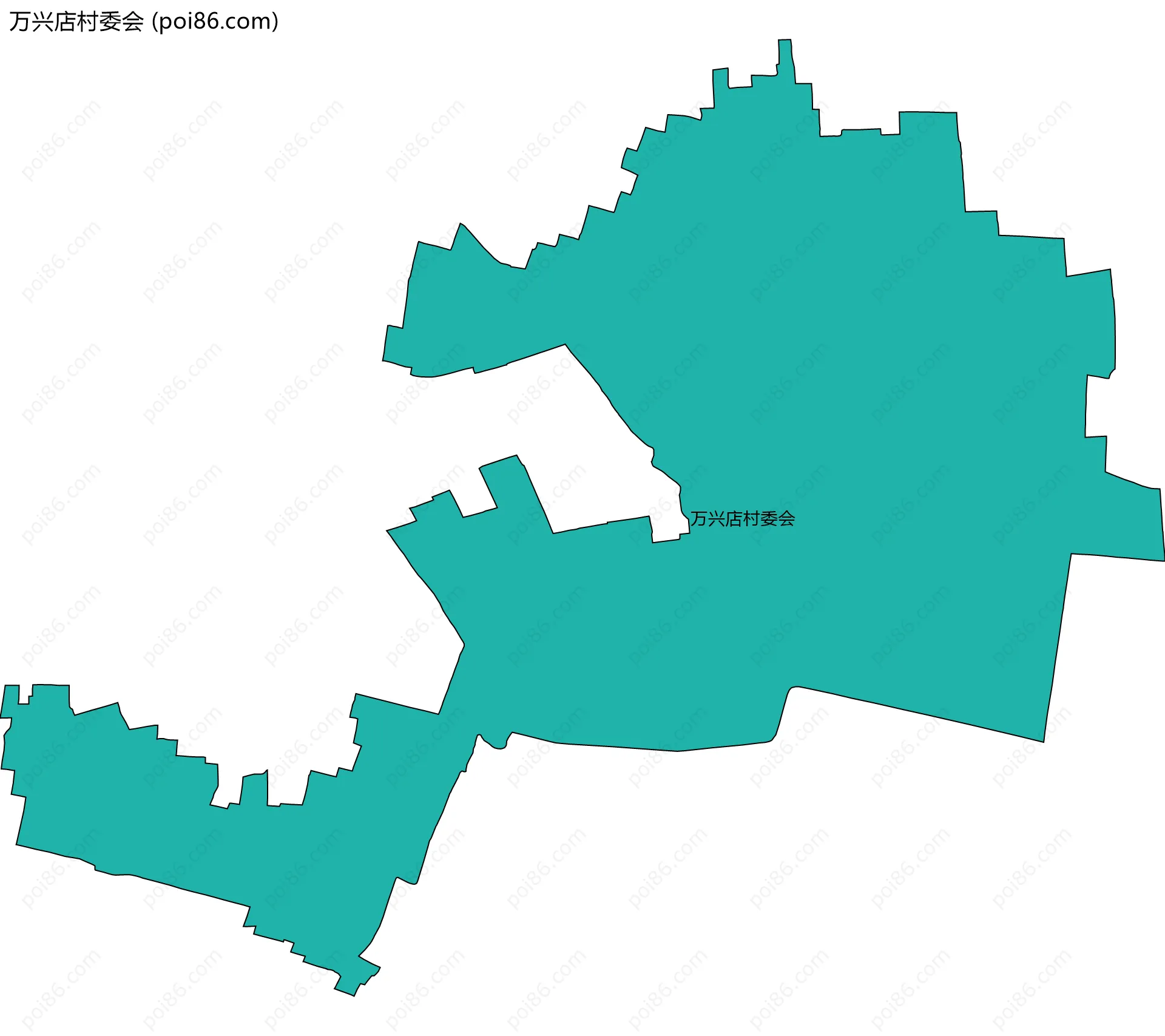 万兴店村委会边界地图