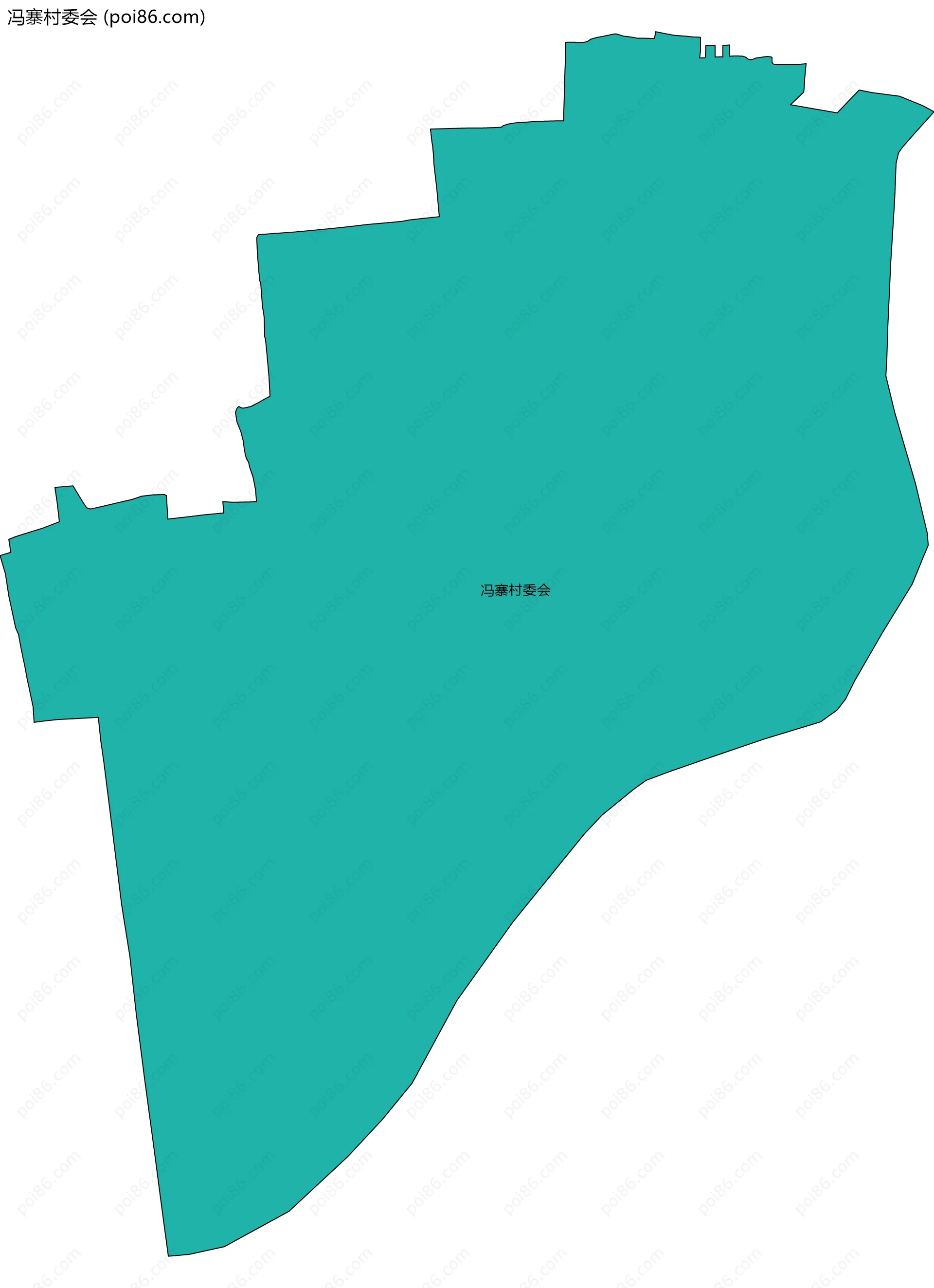 冯寨村委会边界地图