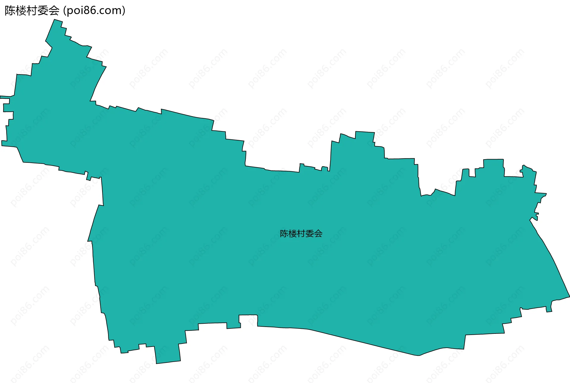 陈楼村委会边界地图
