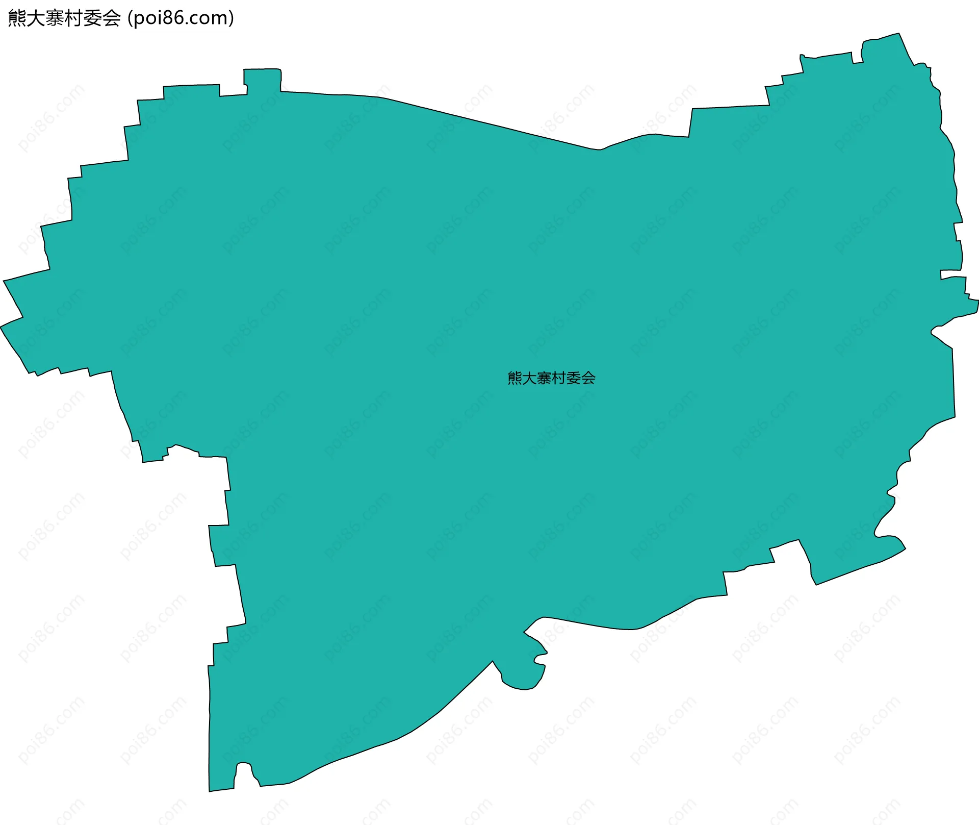 熊大寨村委会边界地图