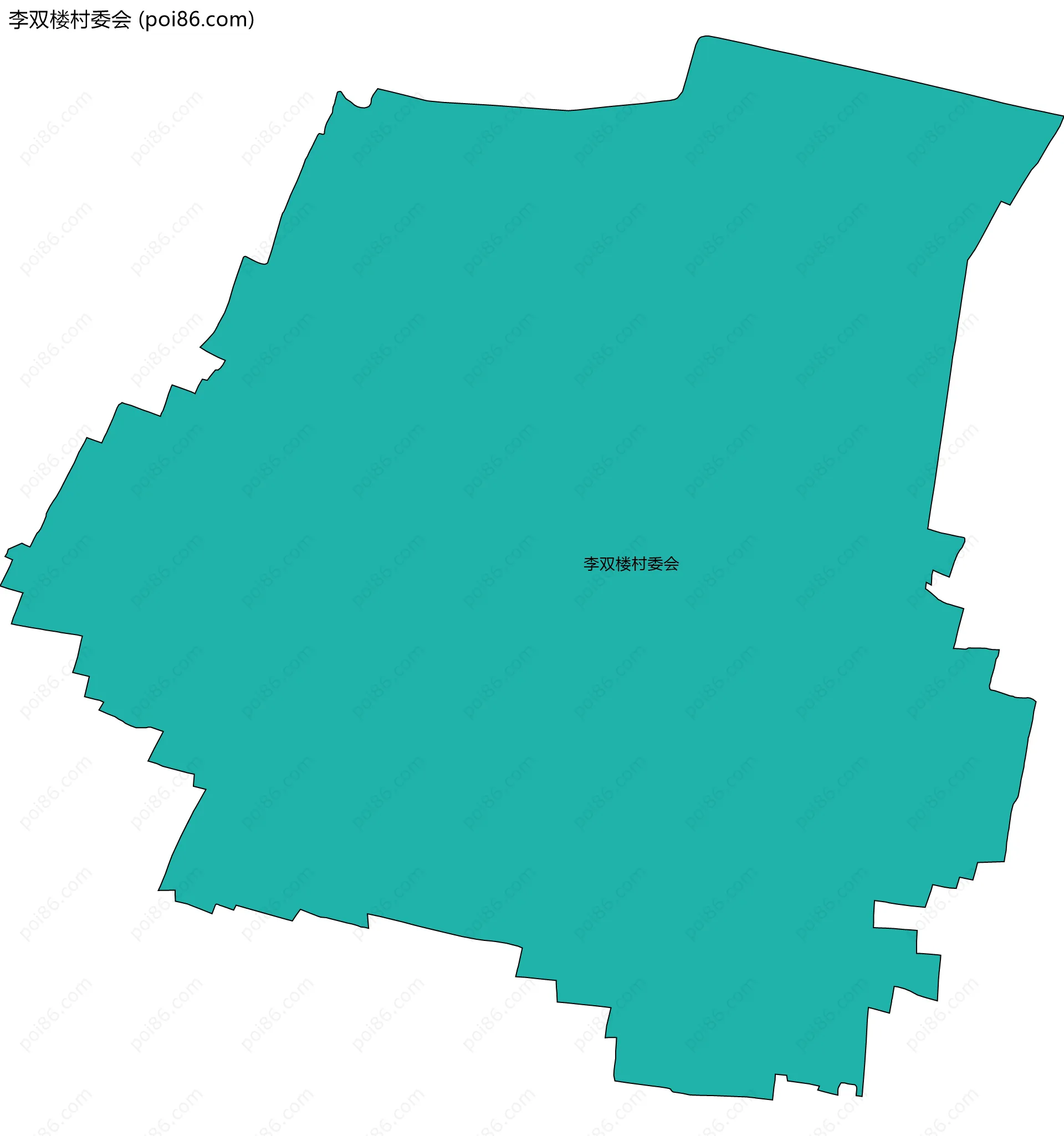 李双楼村委会边界地图