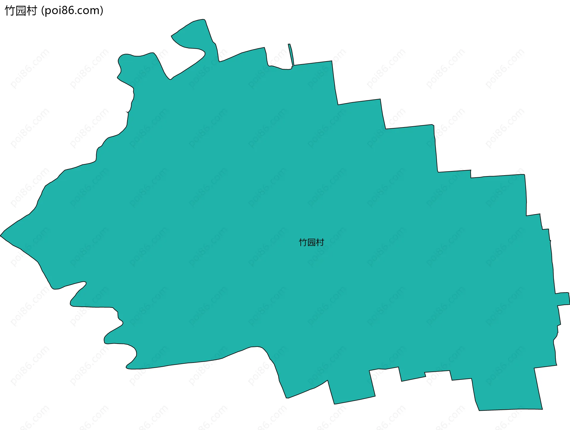 竹园村边界地图
