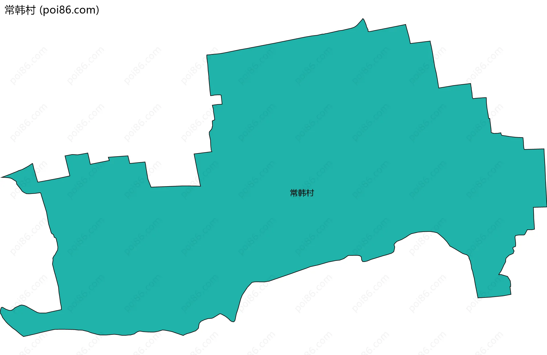 常韩村边界地图