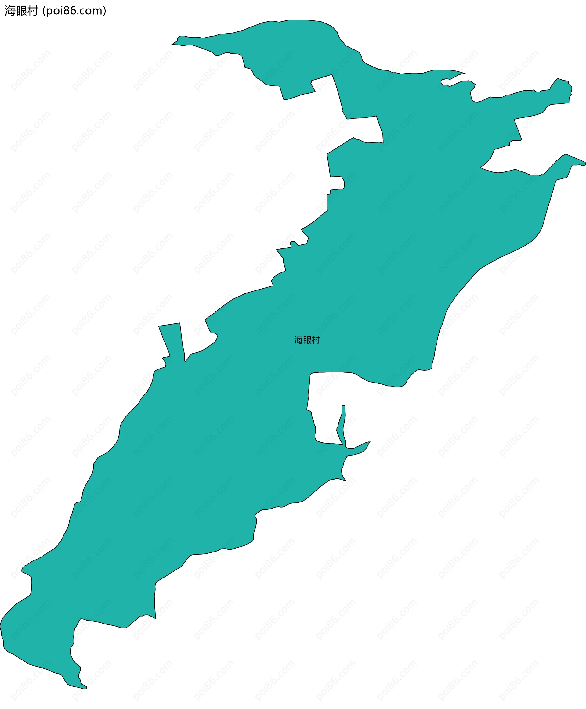 海眼村边界地图