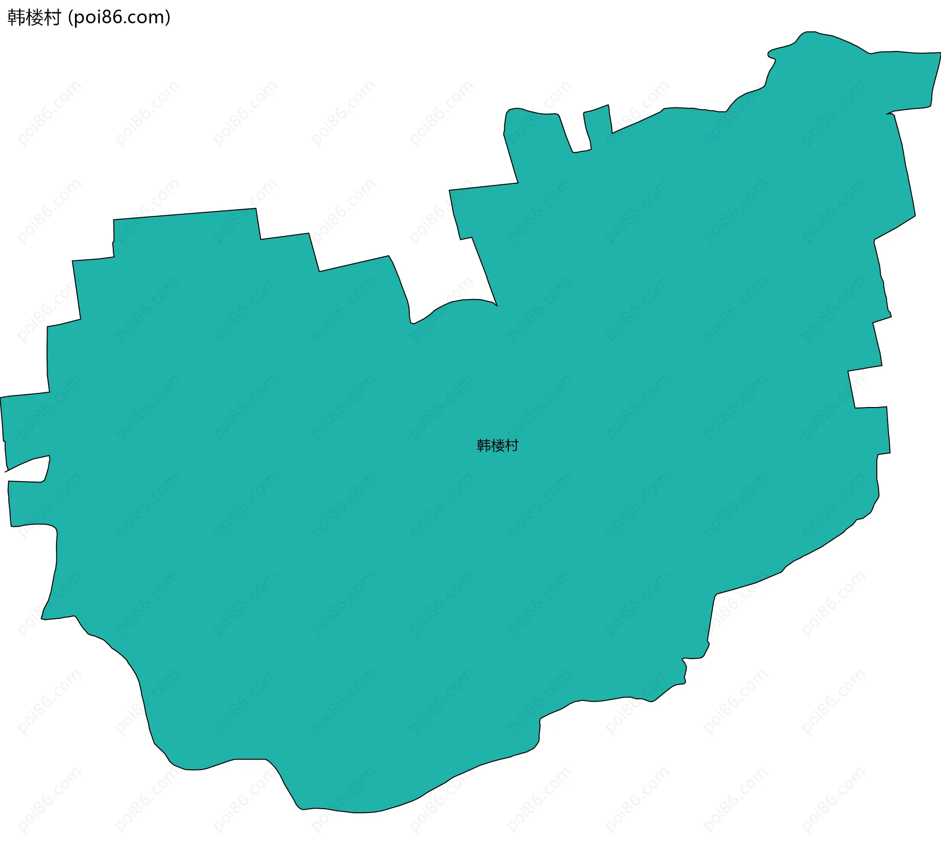 韩楼村边界地图