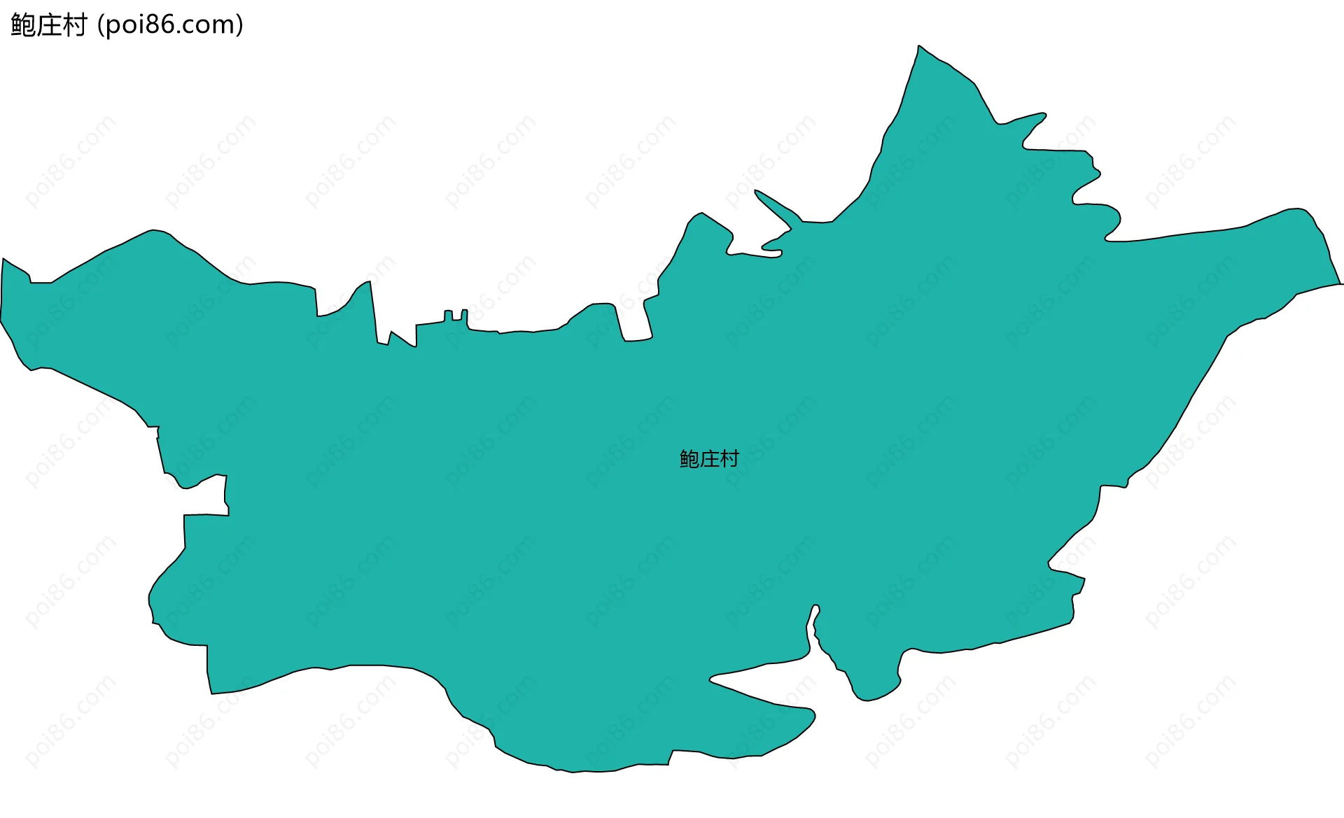 鲍庄村边界地图