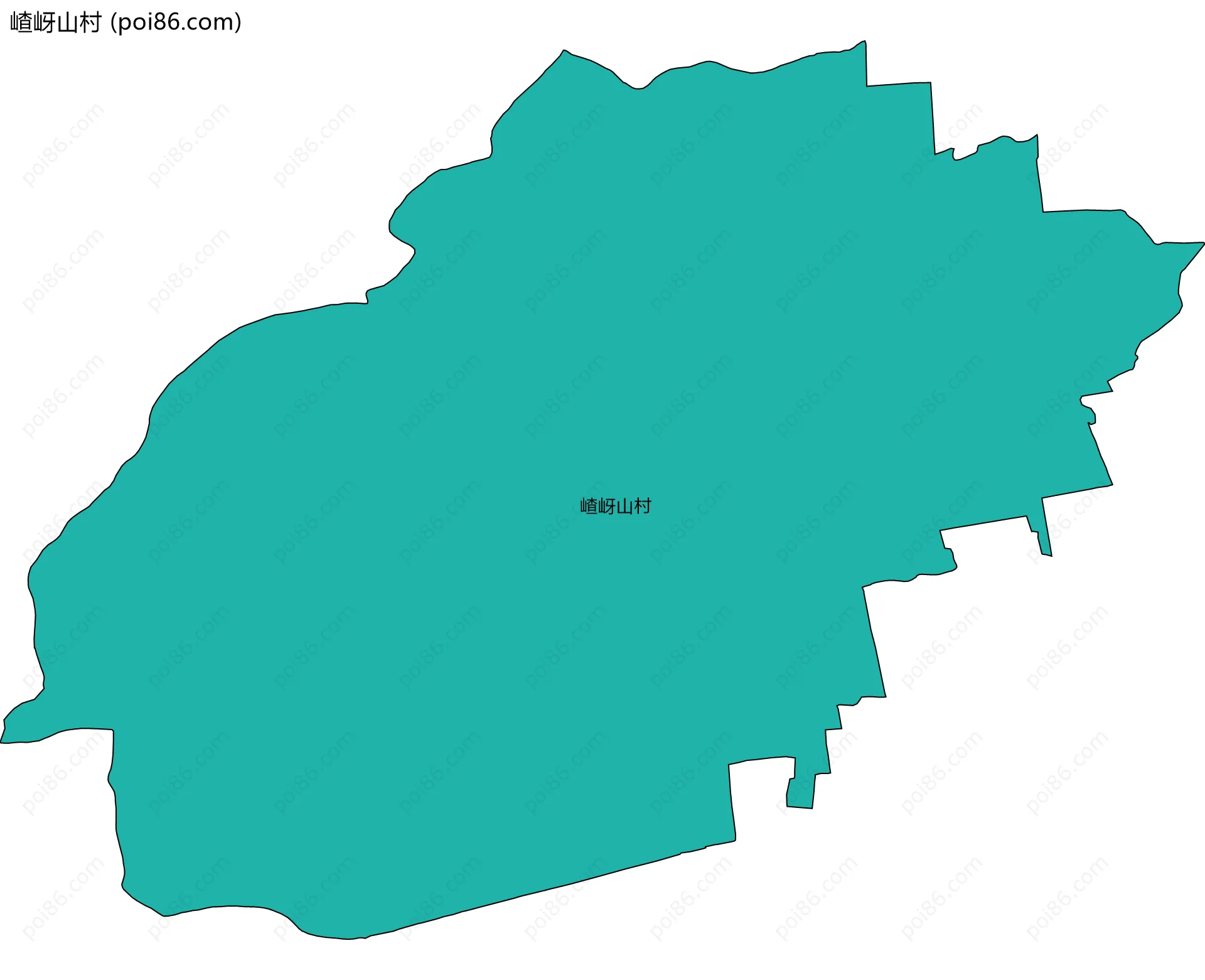 嵖岈山村边界地图
