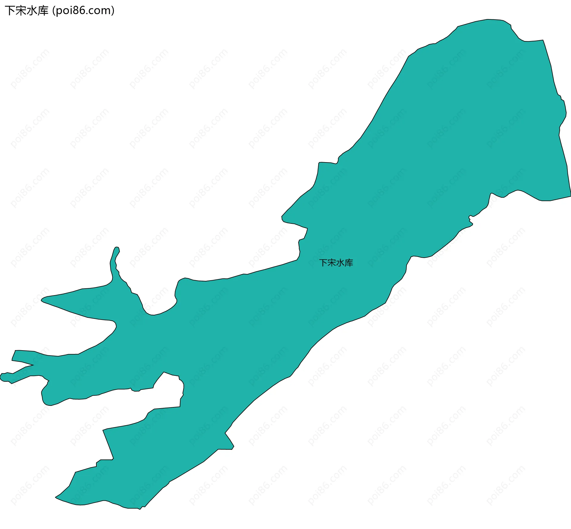 下宋水库边界地图
