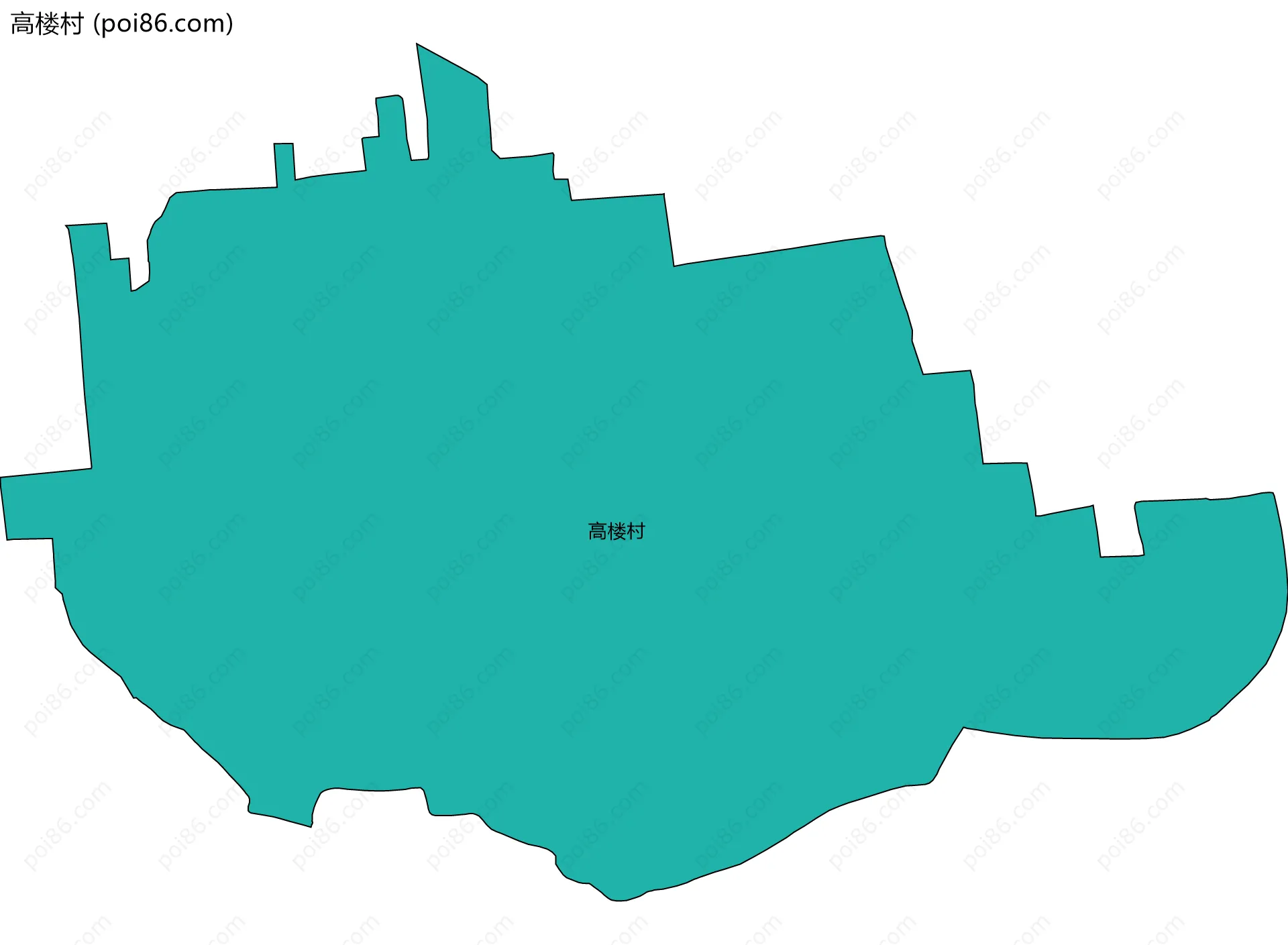 高楼村边界地图