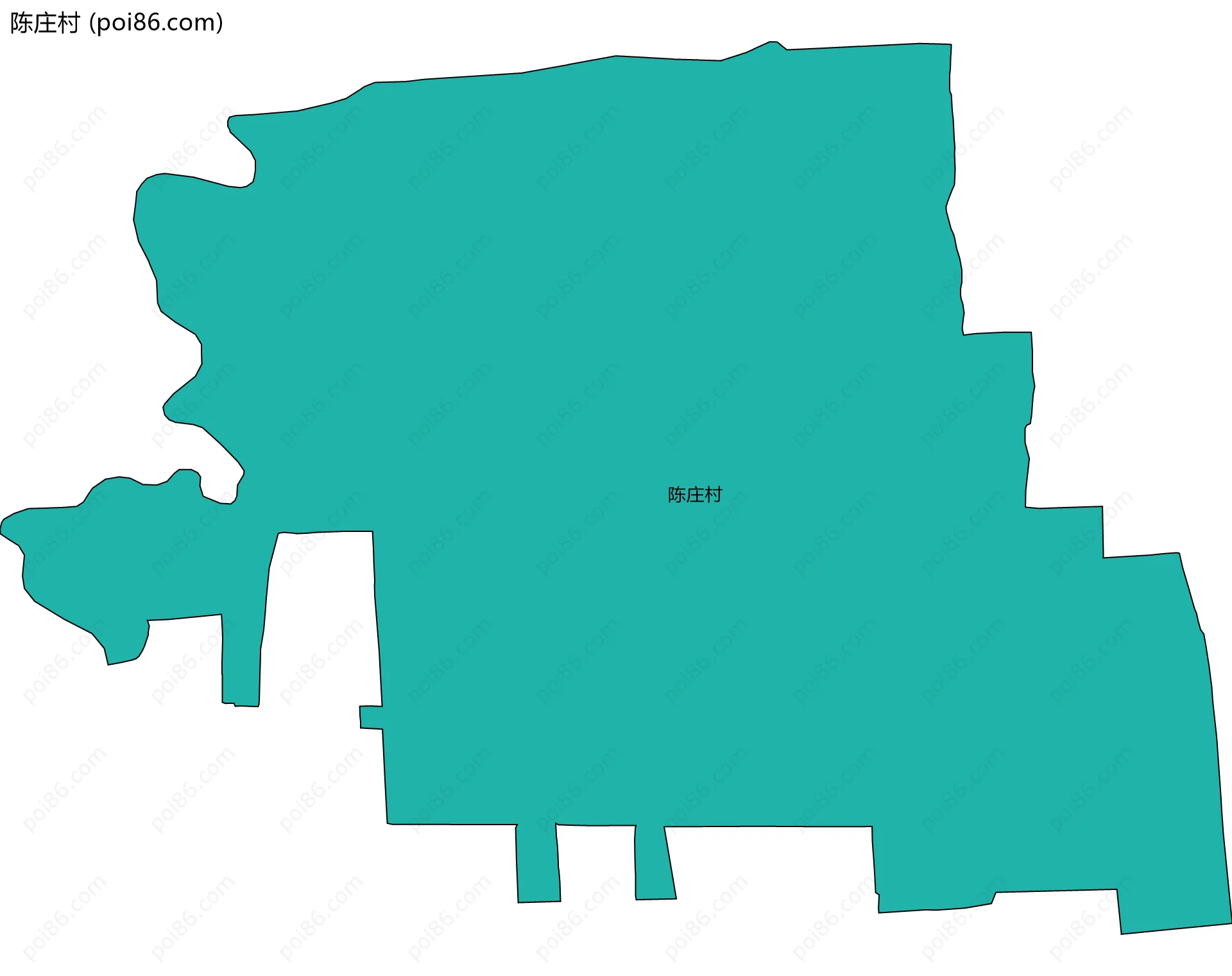 陈庄村边界地图