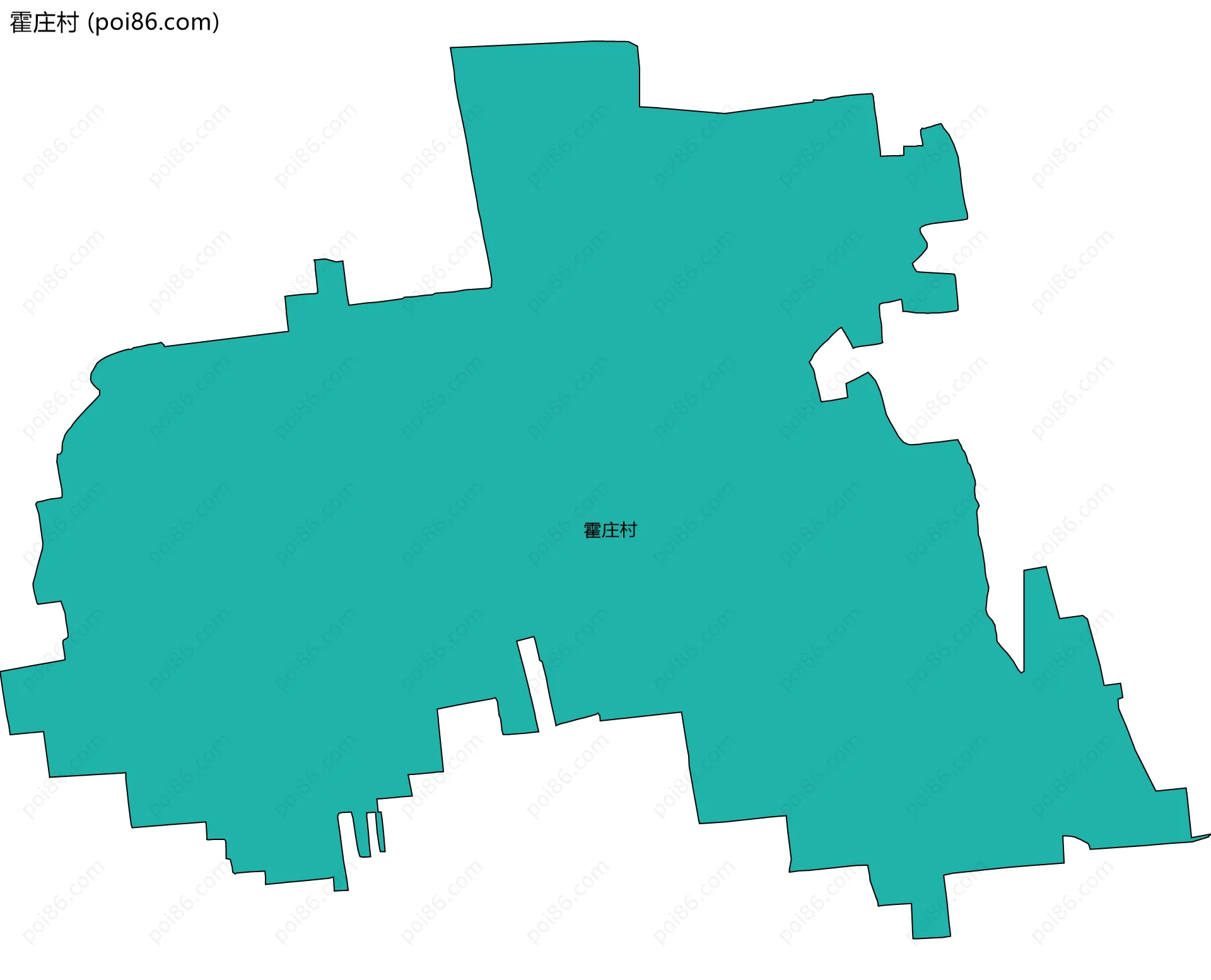 霍庄村边界地图