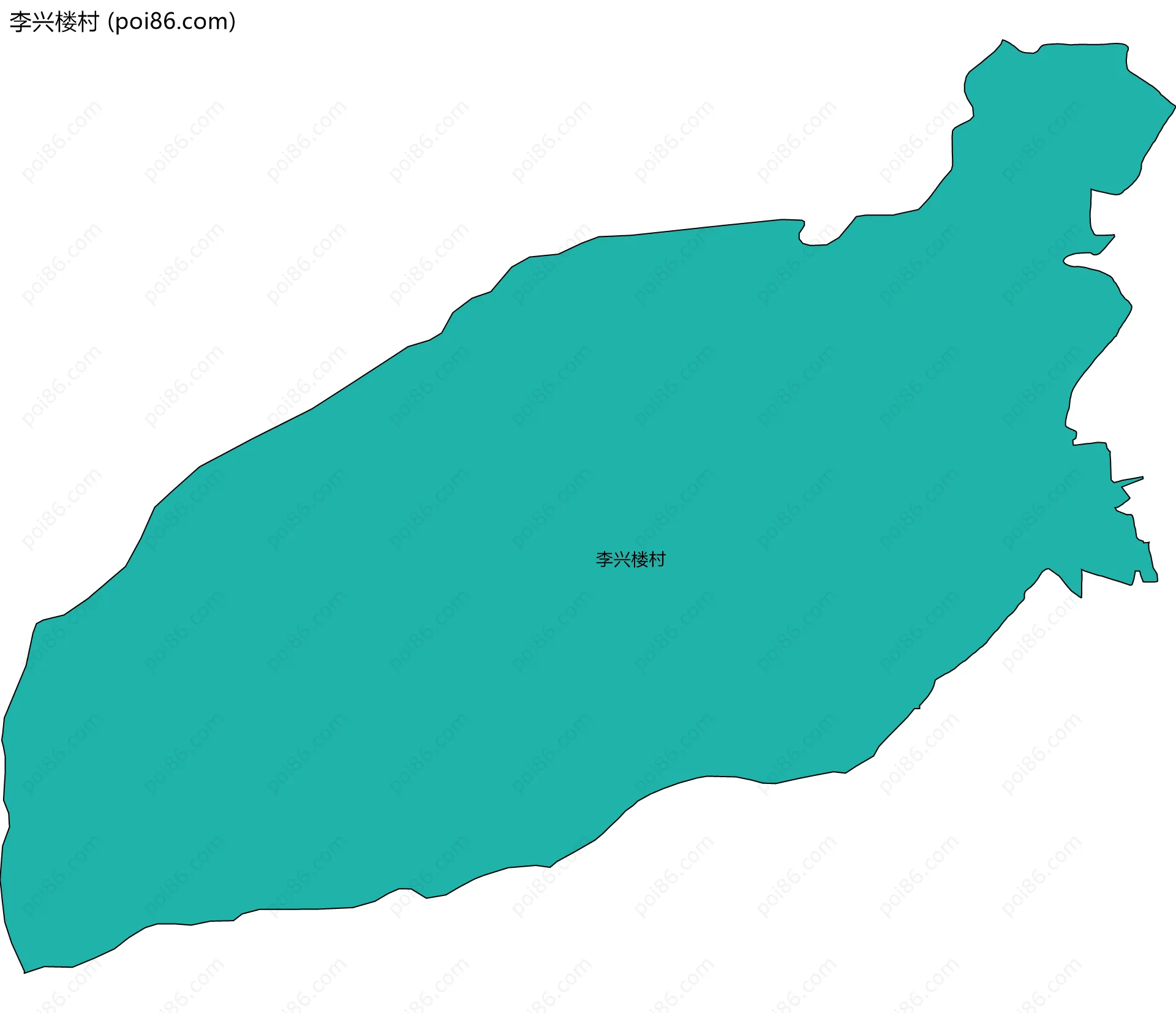 李兴楼村边界地图