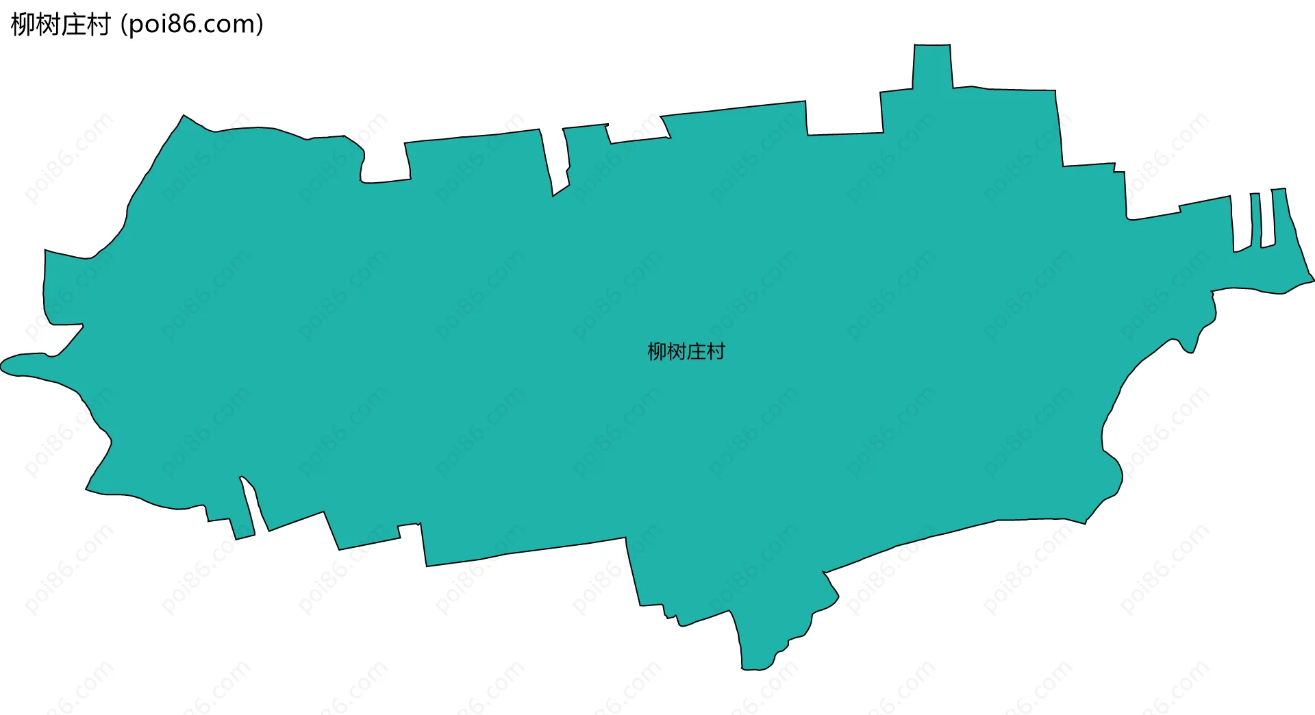 柳树庄村边界地图