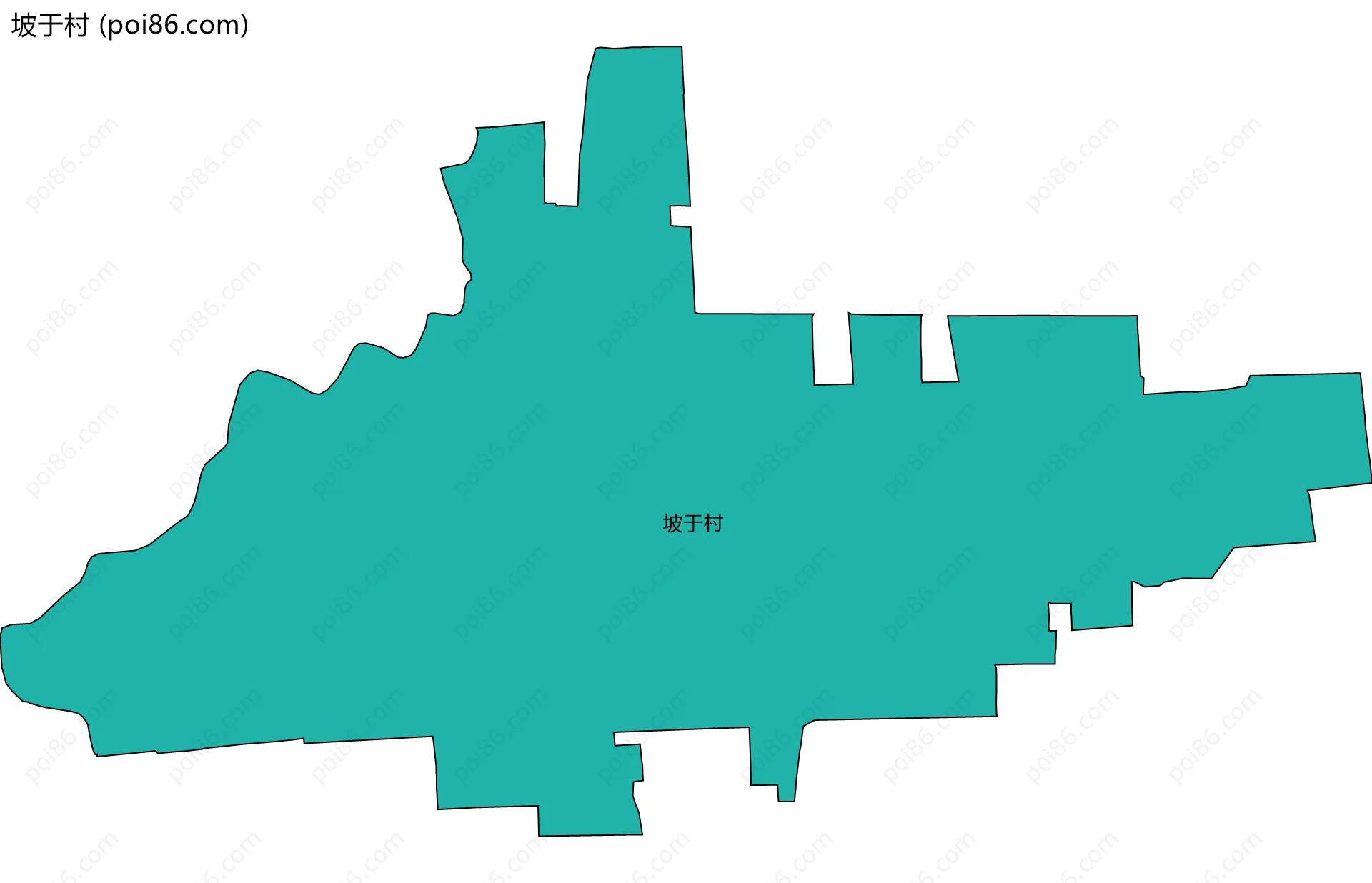 坡于村边界地图