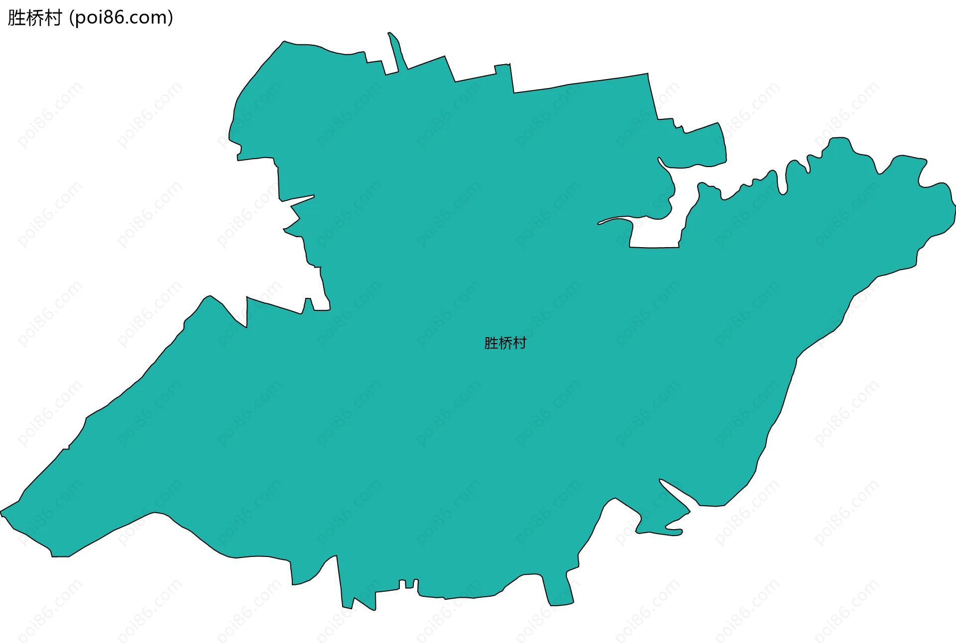 胜桥村边界地图