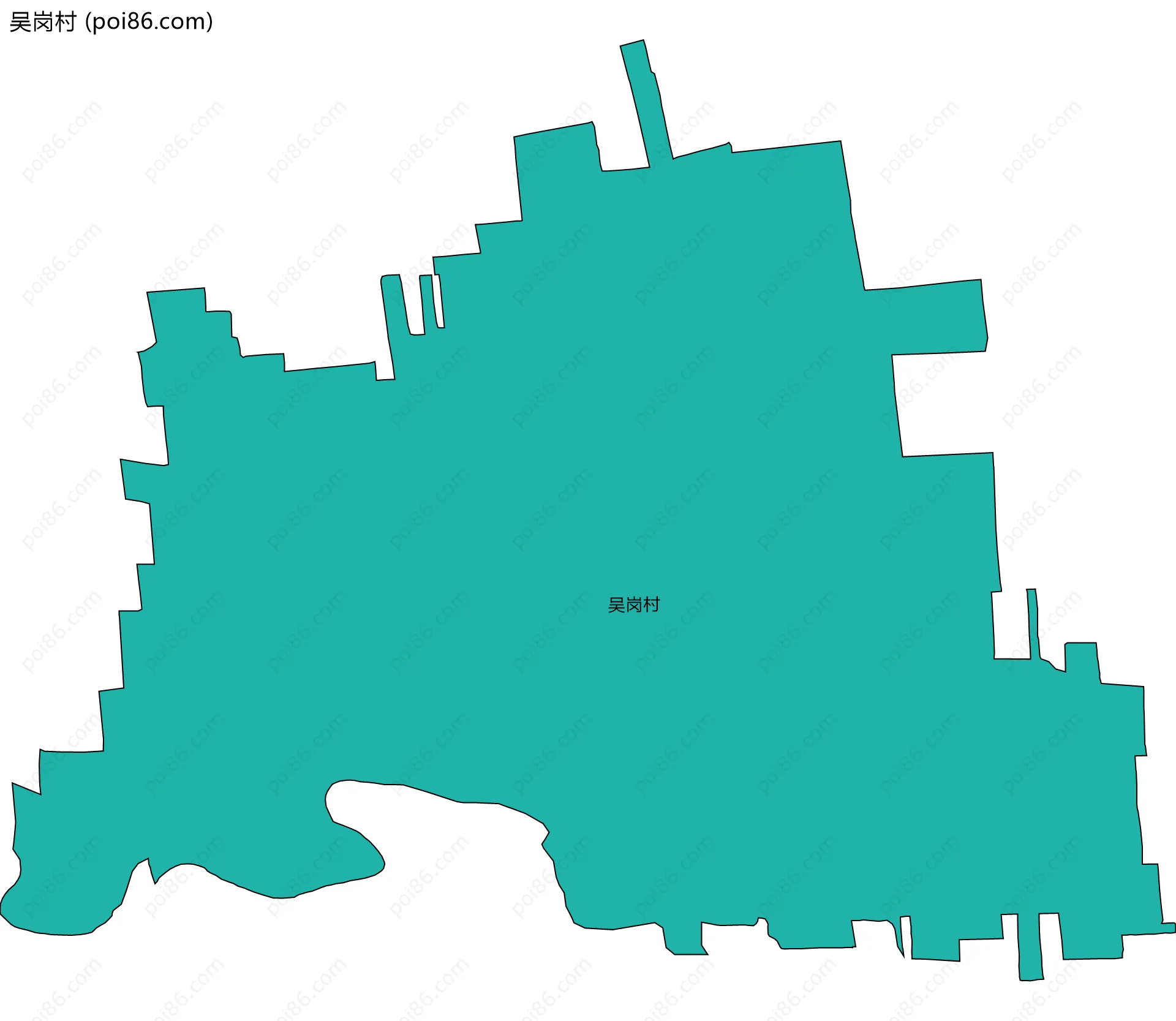 吴岗村边界地图