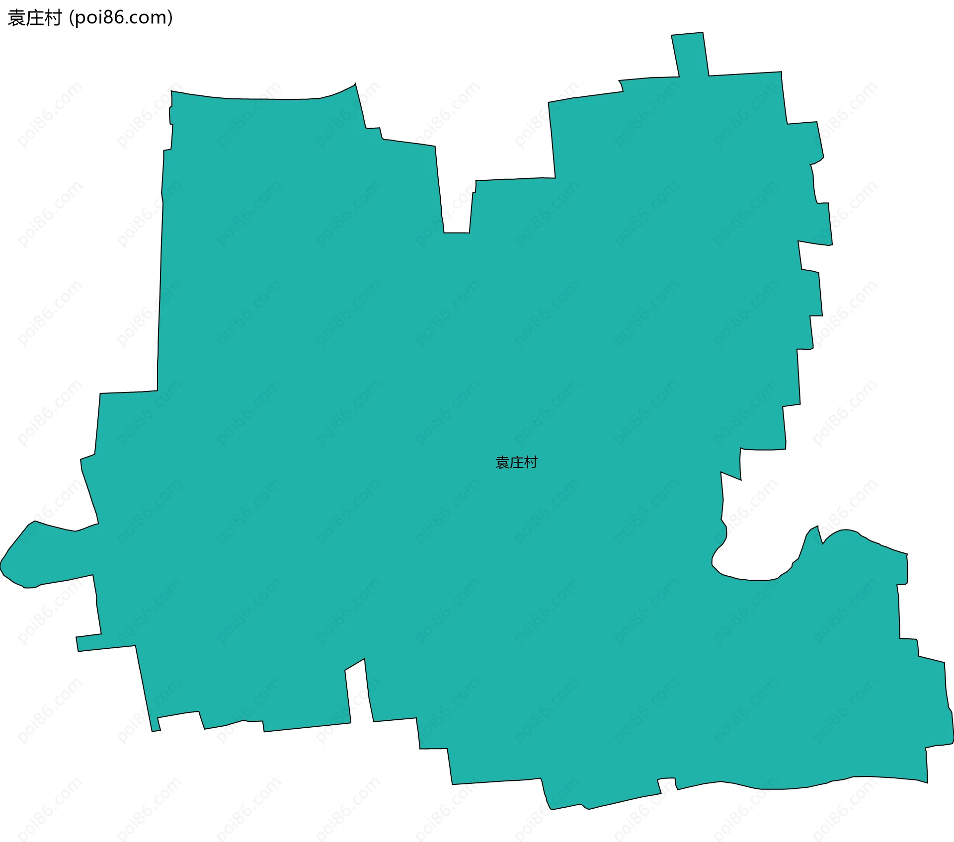 袁庄村边界地图