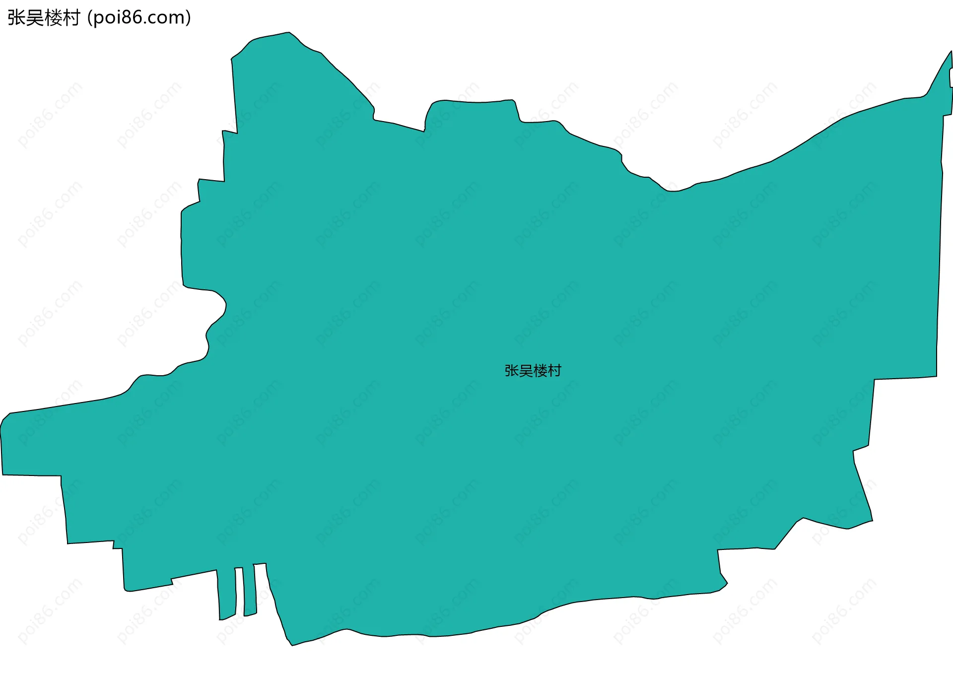 张吴楼村边界地图