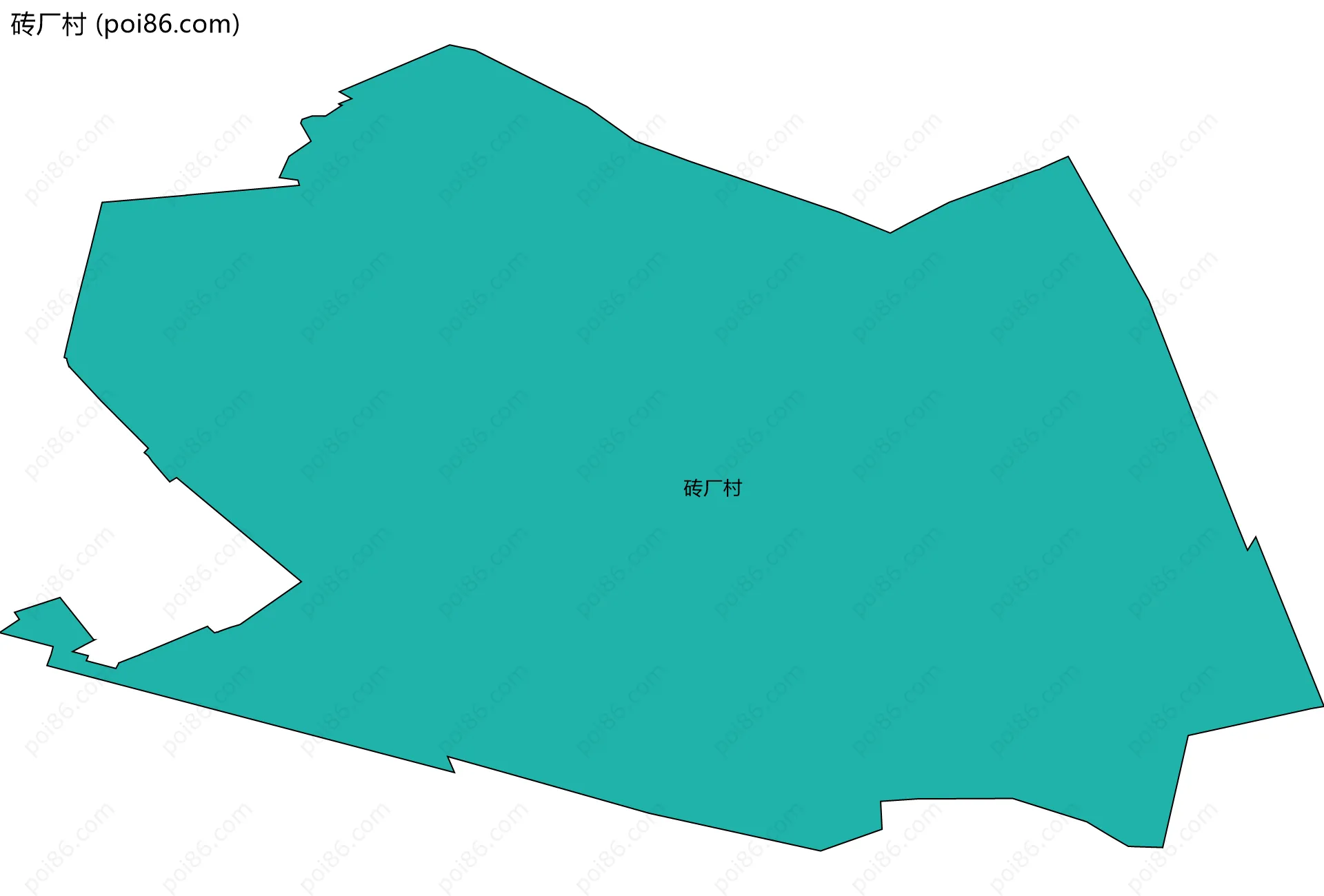 砖厂村边界地图