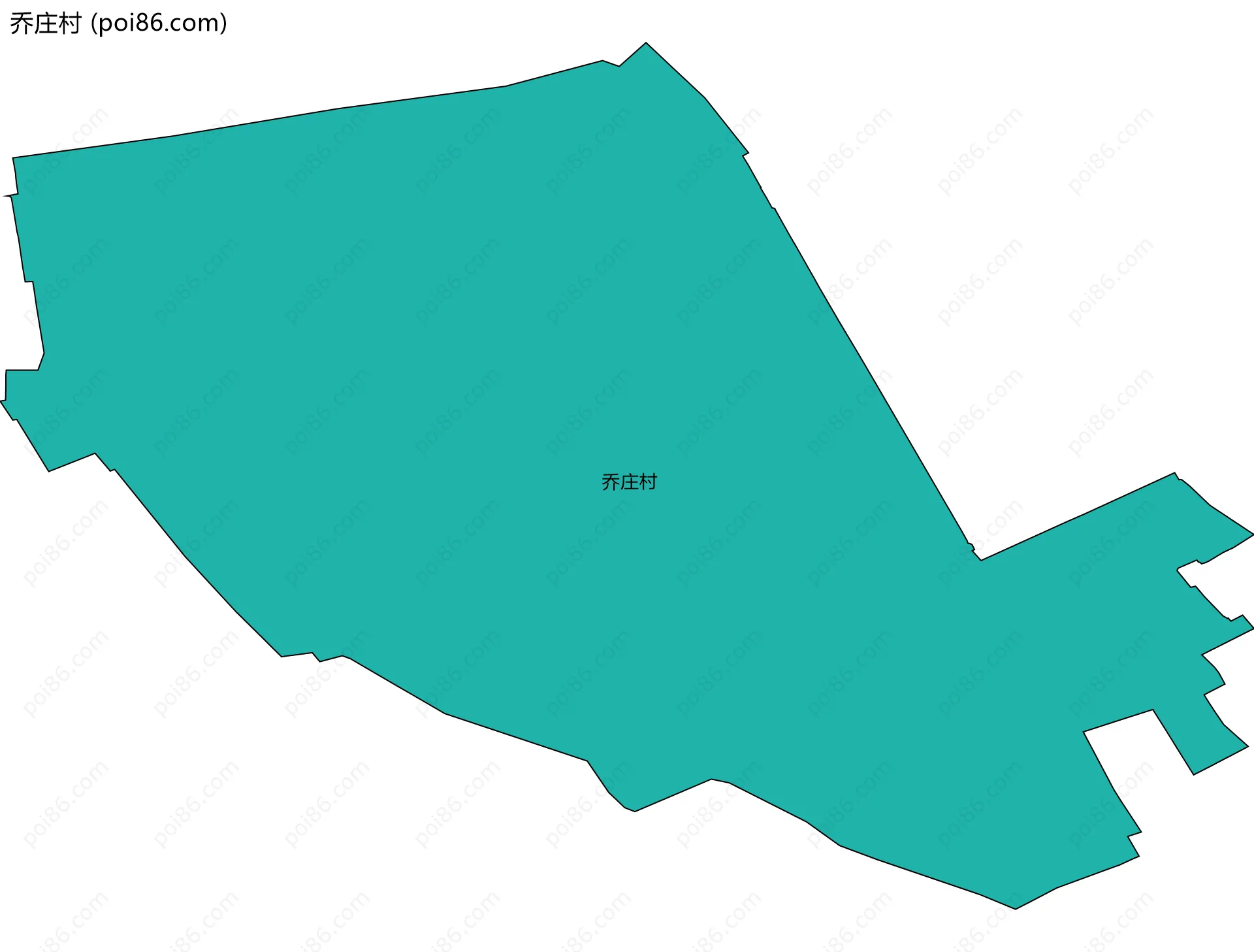 乔庄村边界地图
