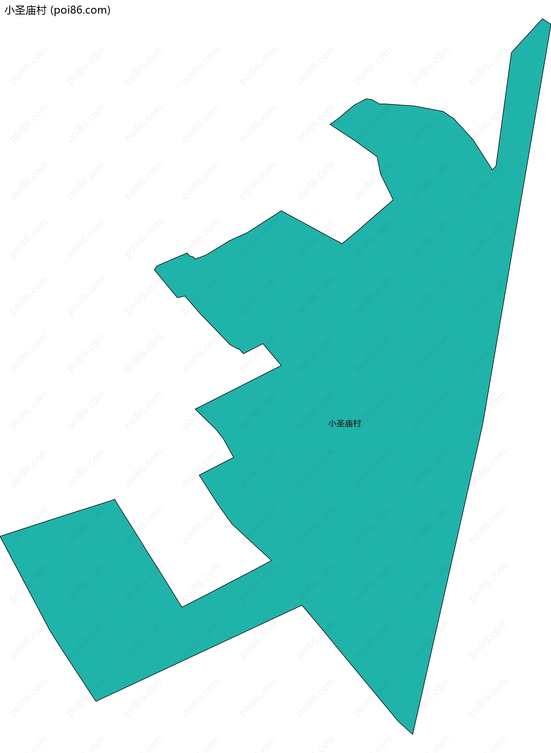 小圣庙村边界地图