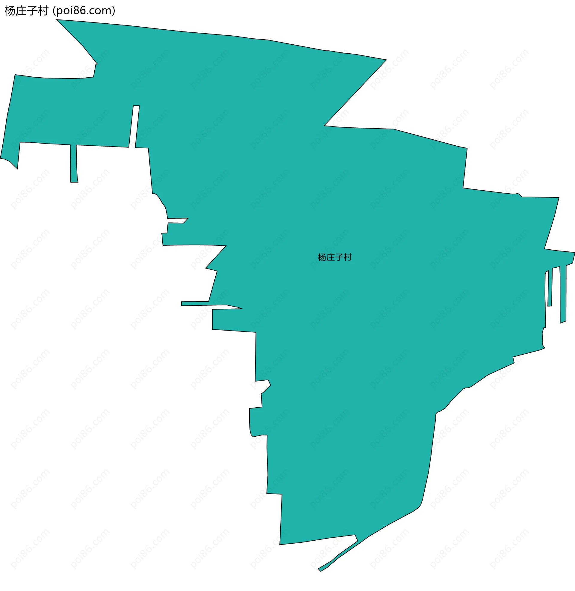 杨庄子村边界地图